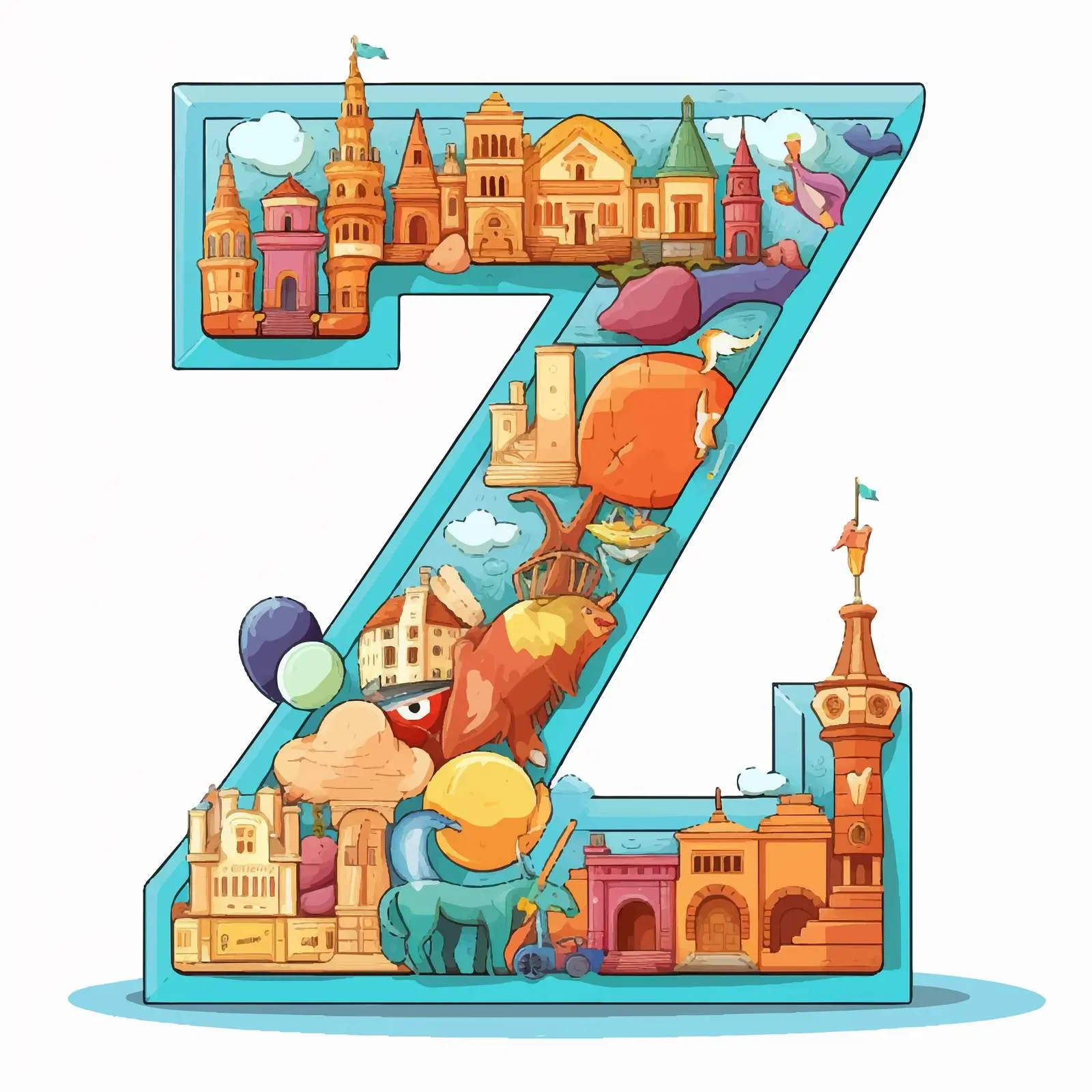 World Countries Puzzle Parts for Design – free creative education image from Dotvec