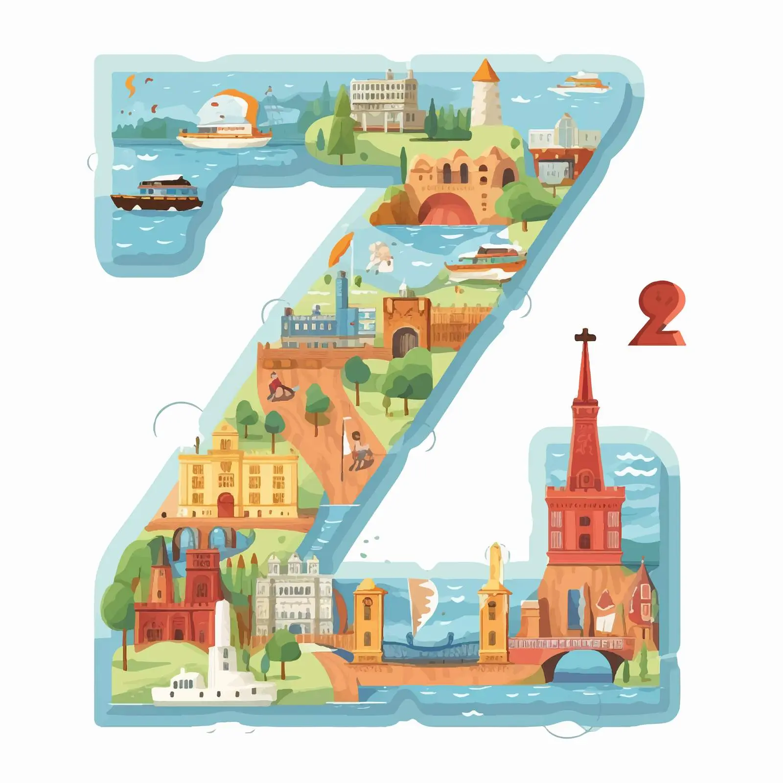 World Countries Puzzle Parts Design Element Part 2 – free students image from Dotvec