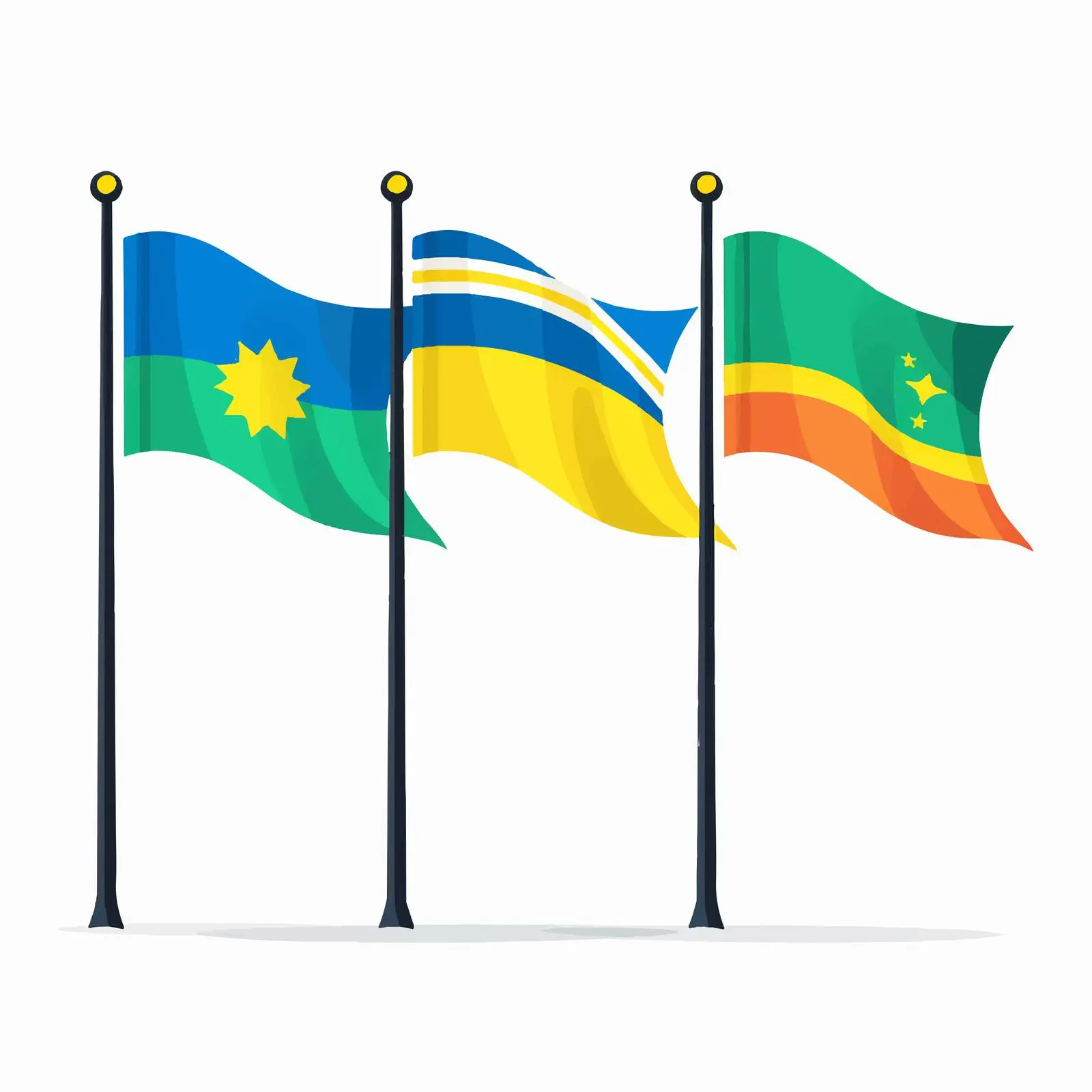 Festival Flags in National Colors — free download from Dotvec