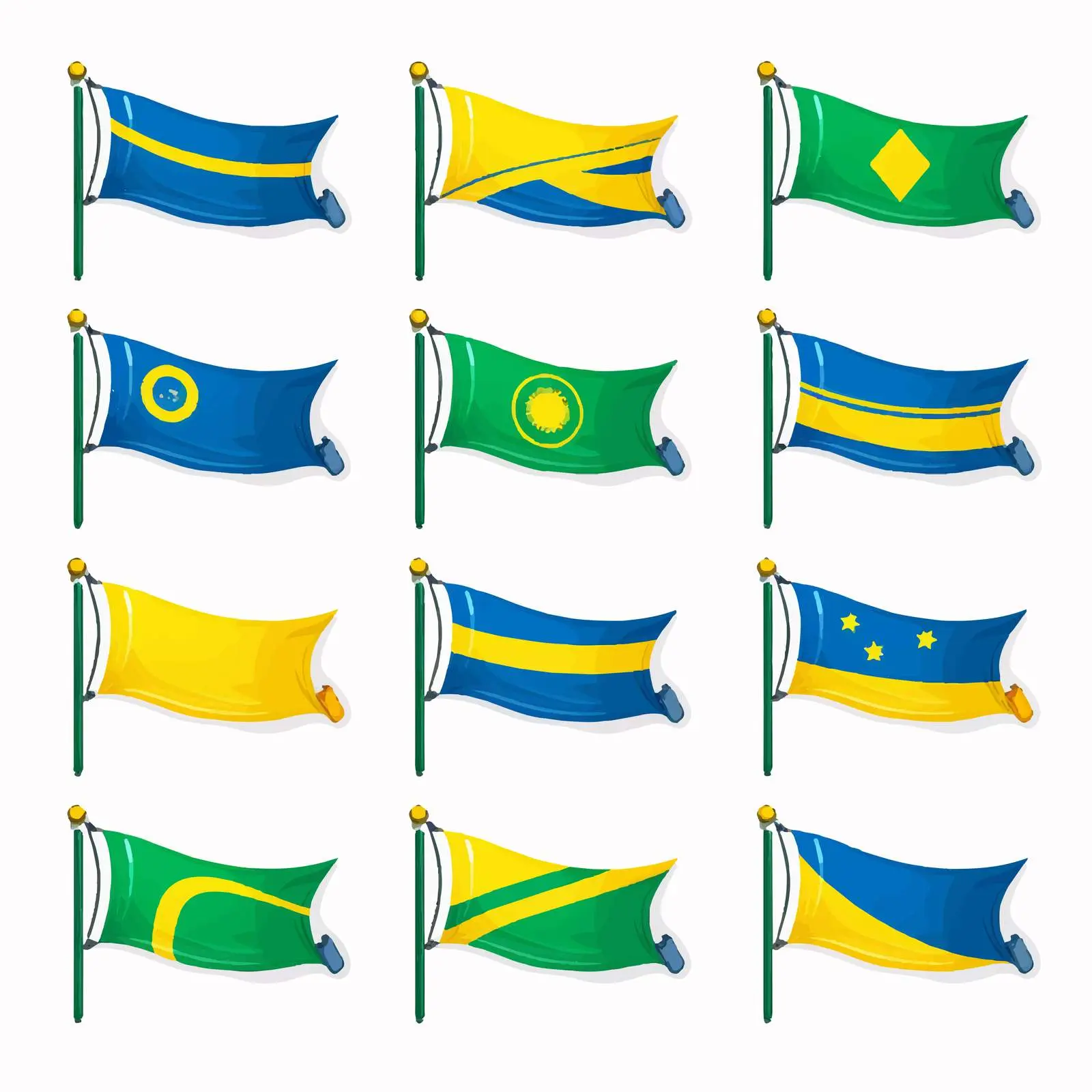 Colors of National Flags in Festival Designs — free download from Dotvec