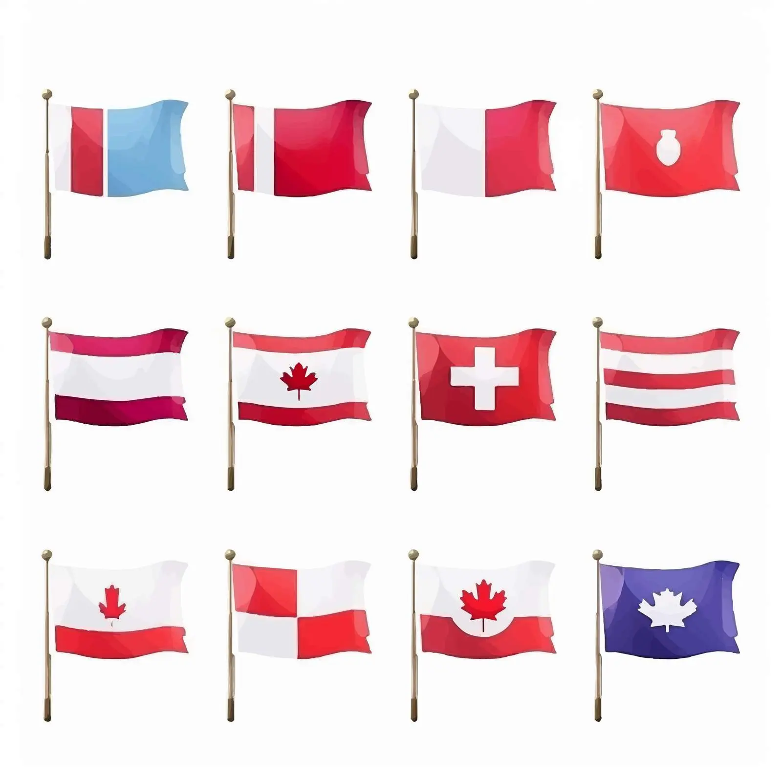 Colorful Festival Flags of World Countries – free festive designs image from Dotvec