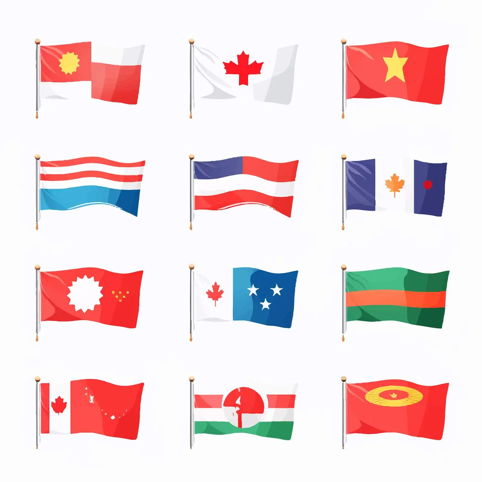 Festival Flags Featuring National Colors — free download from Dotvec