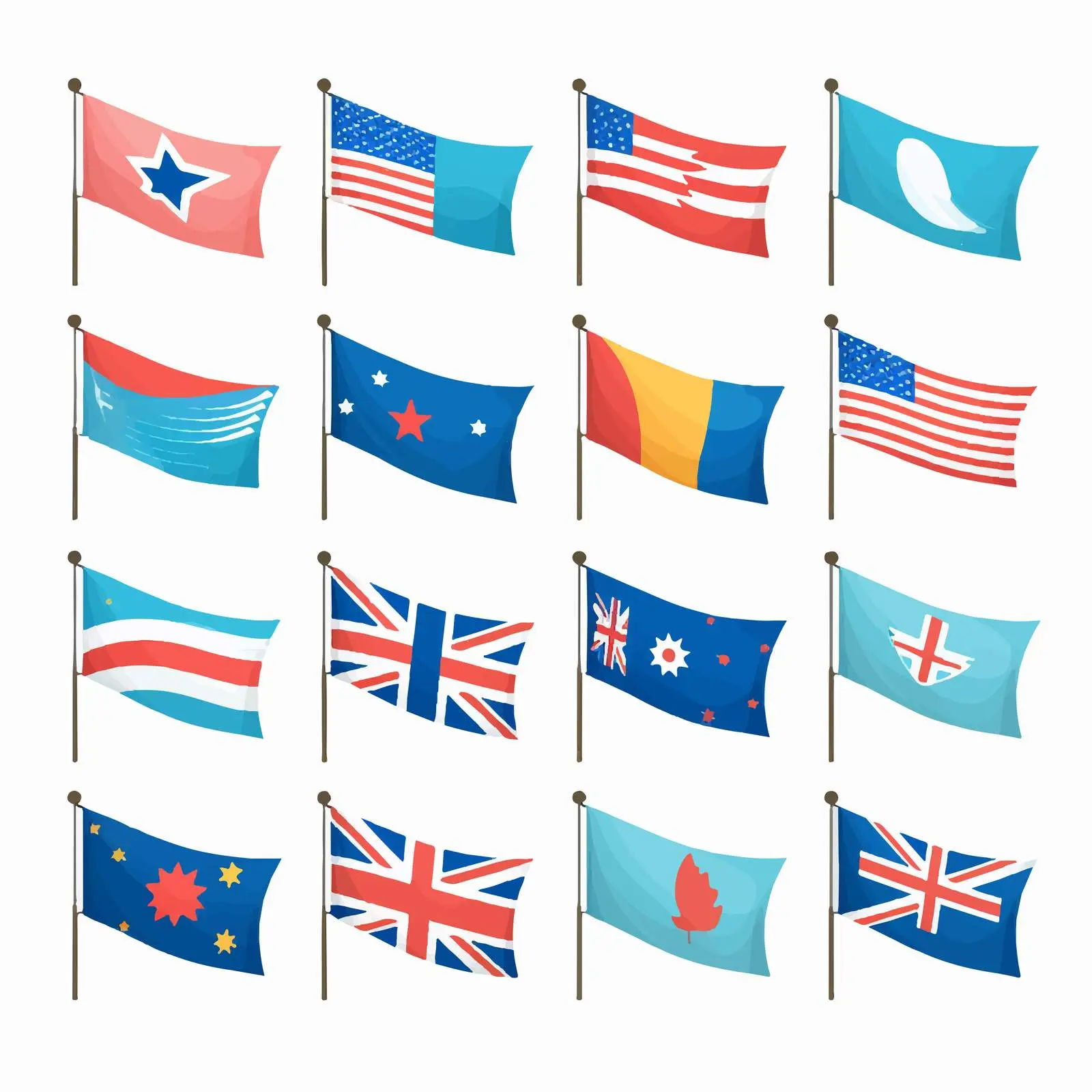 Festival Flags Representing World Countries — free download from Dotvec