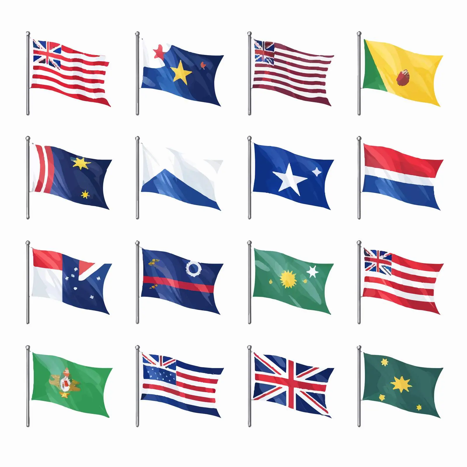 Festival Flags in National Colors of Countries — free download from Dotvec