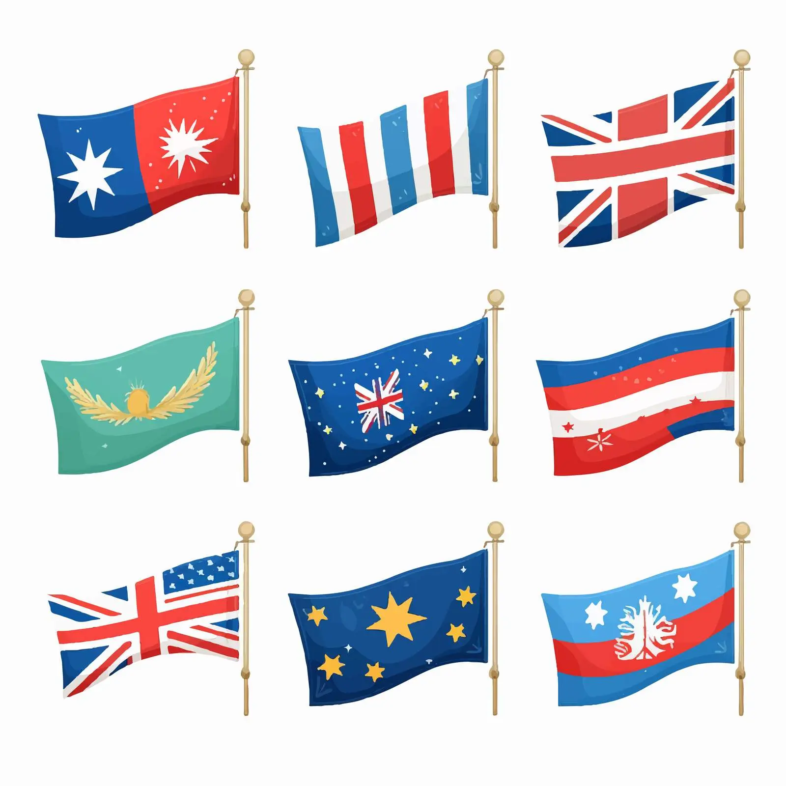 Colorful Festival Flags of World Countries — free download from Dotvec