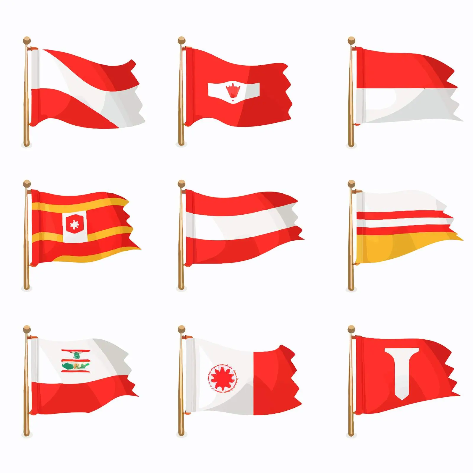 Festival Flags in National Colors of Countries — free download from Dotvec