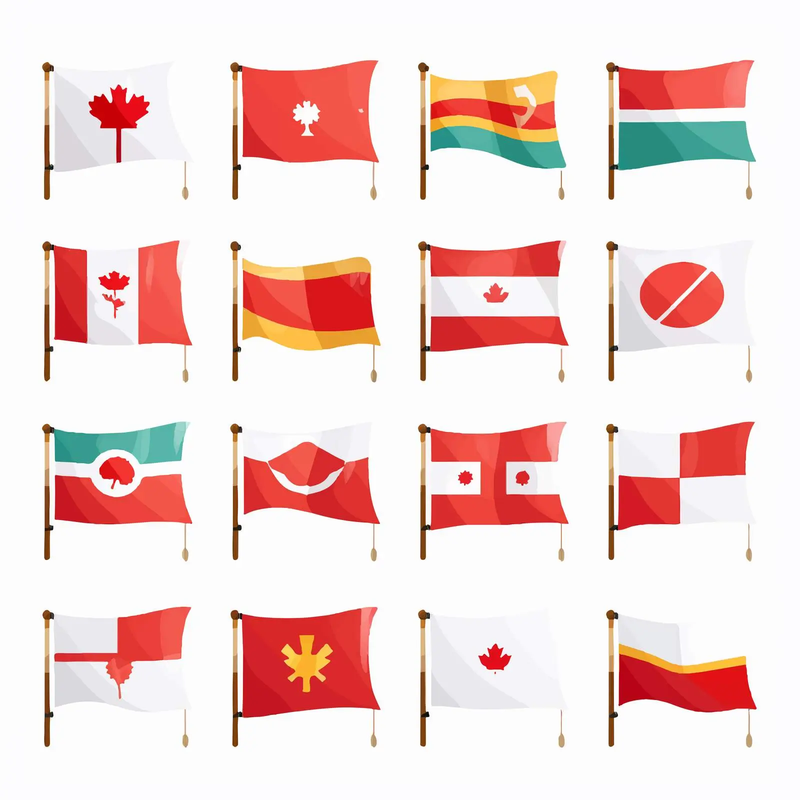 Colorful Festival Flags of World Countries — free download from Dotvec