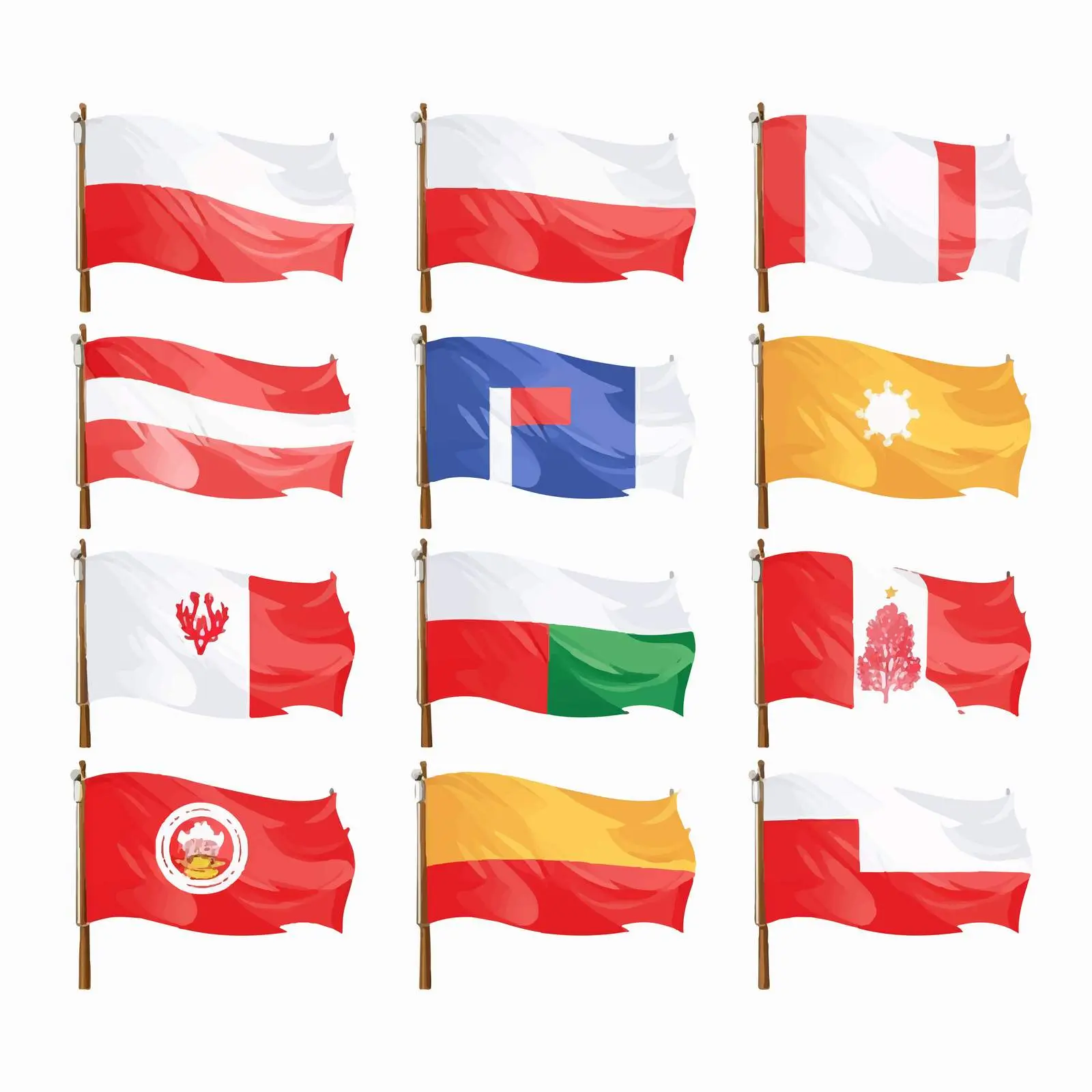 Festival Flags of World Countries in Colors — free download from Dotvec