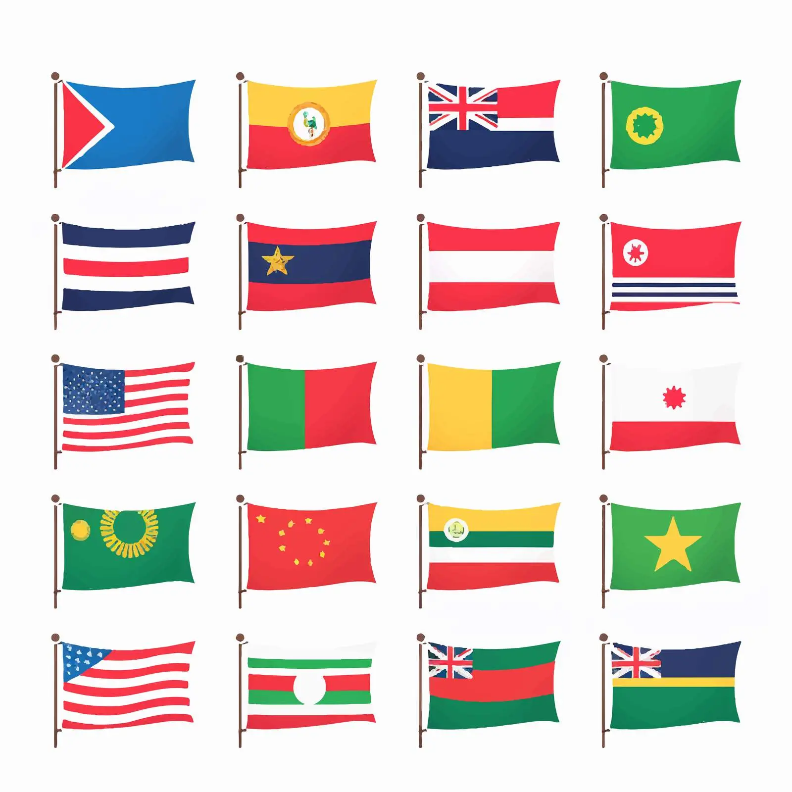 Festival Flags in National Colors – free event theme image from Dotvec