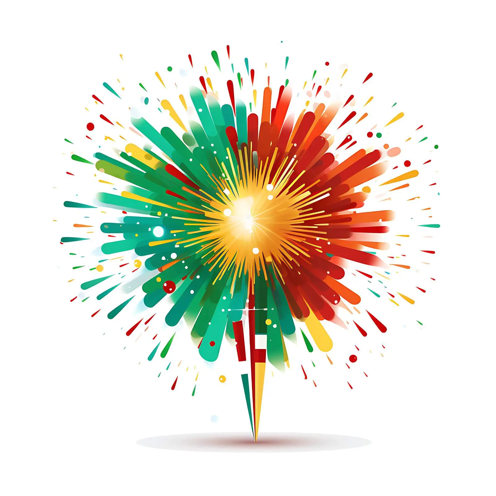 Fireworks Display in National Flag Colors — free download from Dotvec