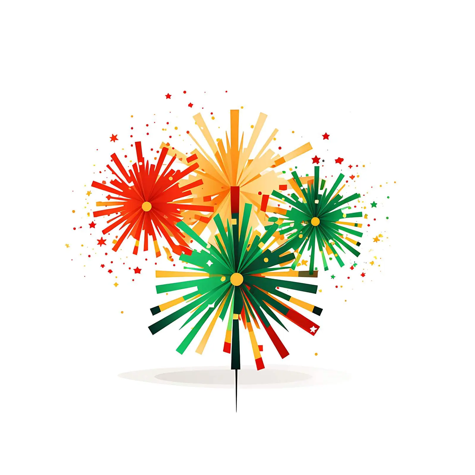 Fireworks Display in National Flag Colors – free symbolic colors image from Dotvec