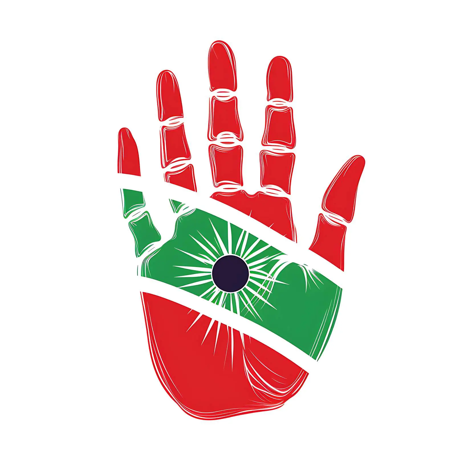 Hand Print Art Featuring Kenya's National Flag Colors – free flags of the world image from Dotvec