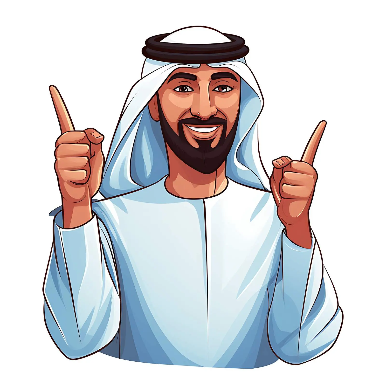 Cartoon Hand Sign 'LIKE' for UAE – free iconography image from Dotvec