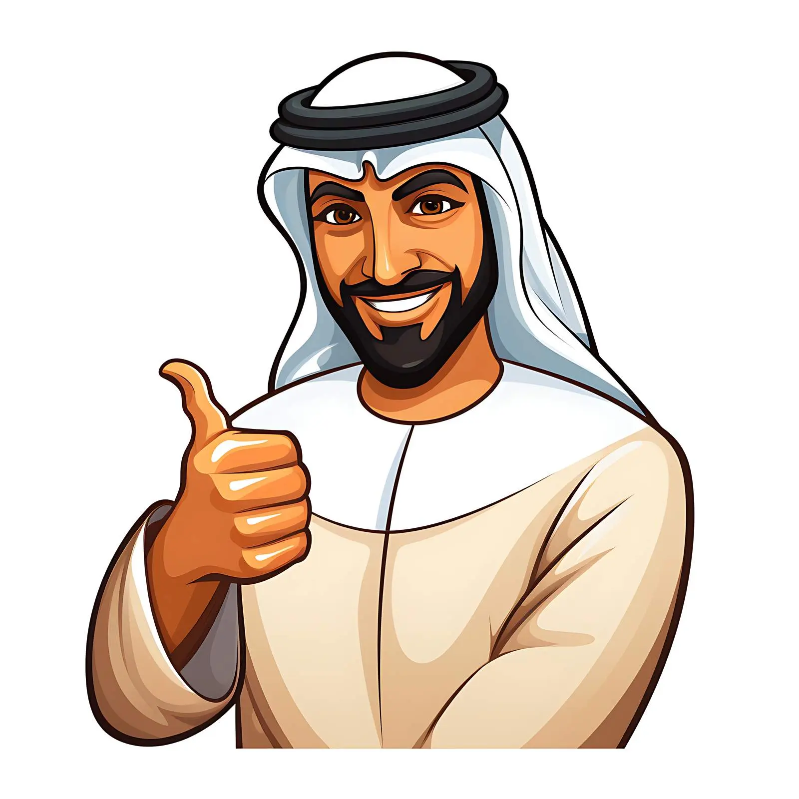 Hand Sign LIKE in United Arab Emirates Cartoon — free download from Dotvec