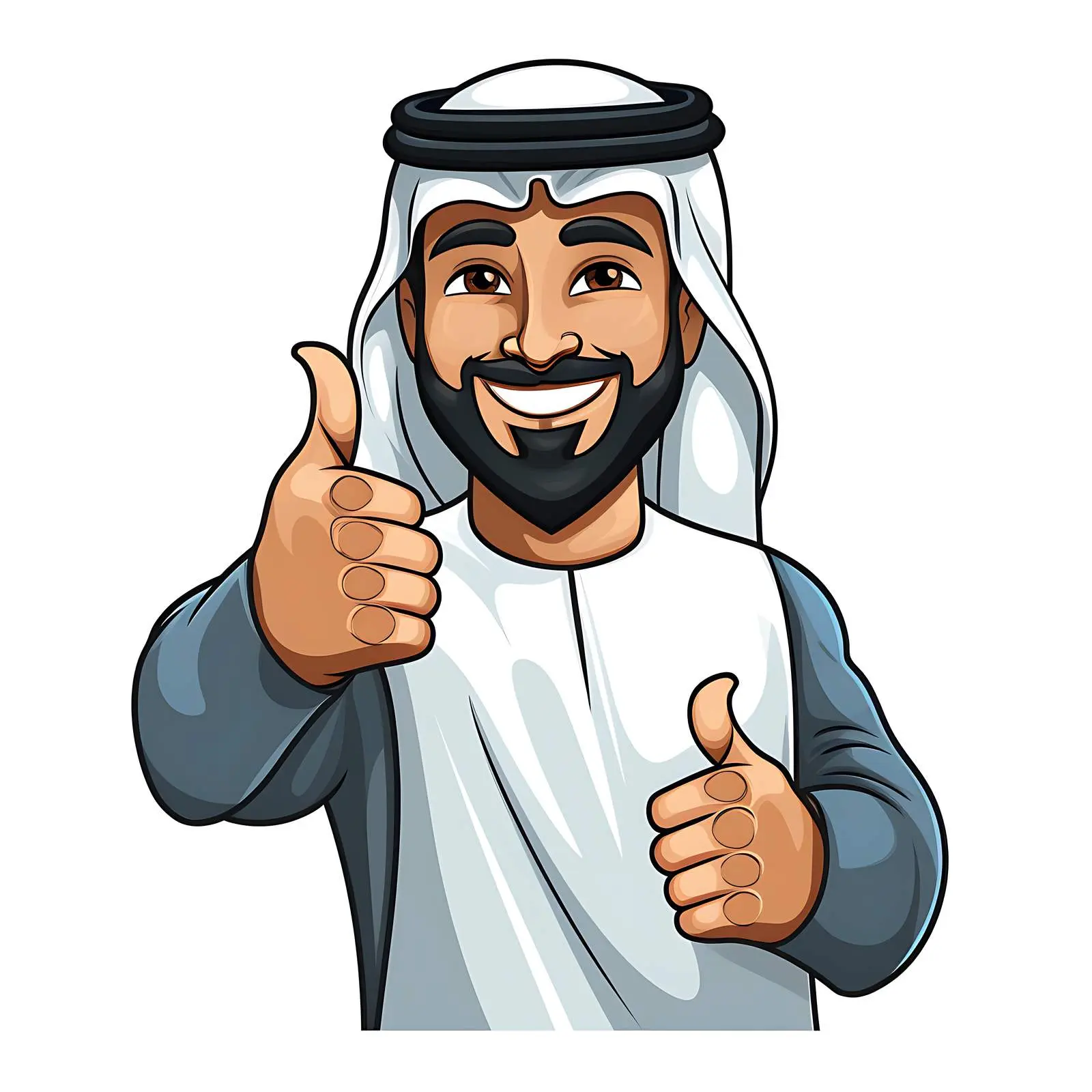 Cartoon Hand Sign Representing UAE — free download from Dotvec