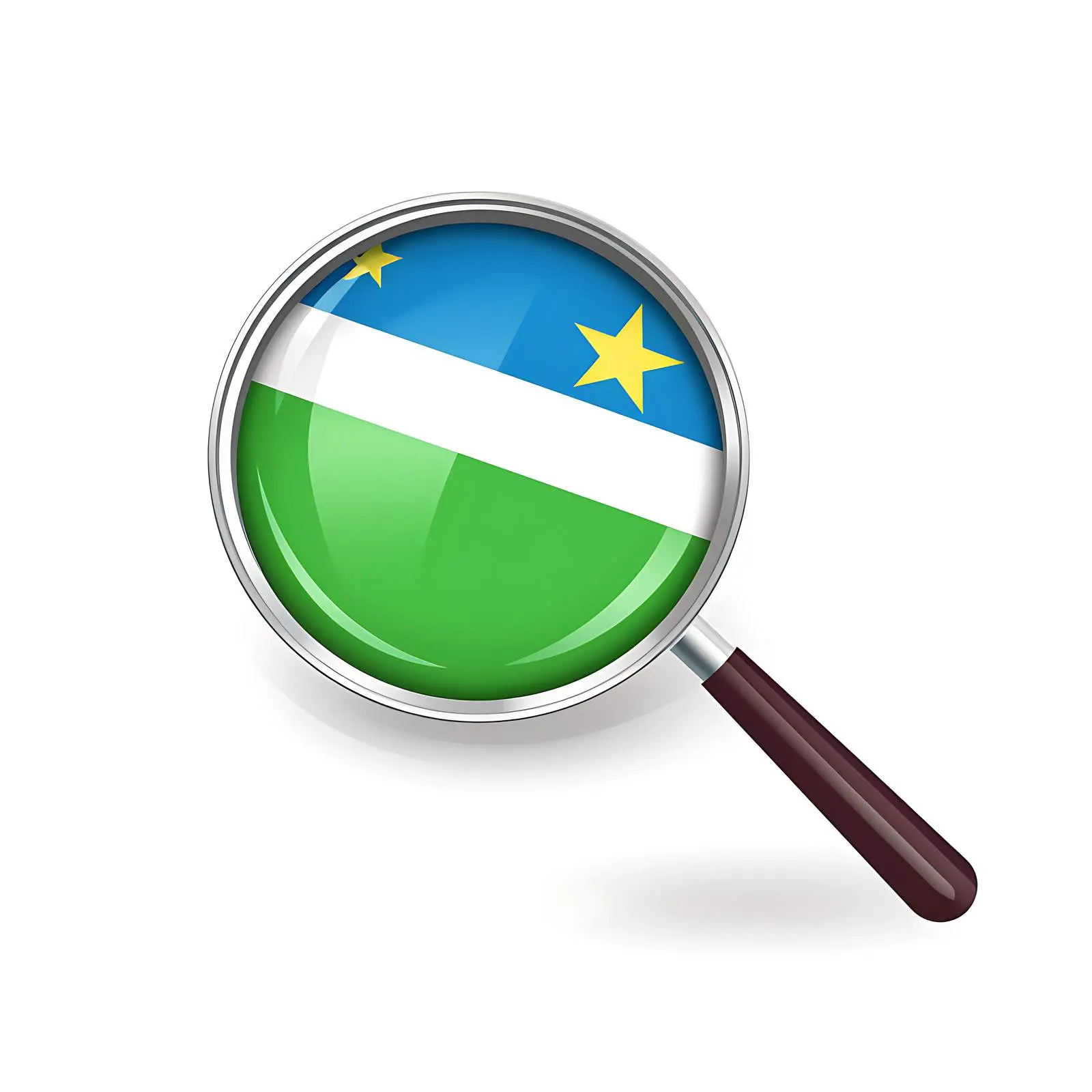 Sierra Leone Flag in Magnifying Glass — free download from Dotvec
