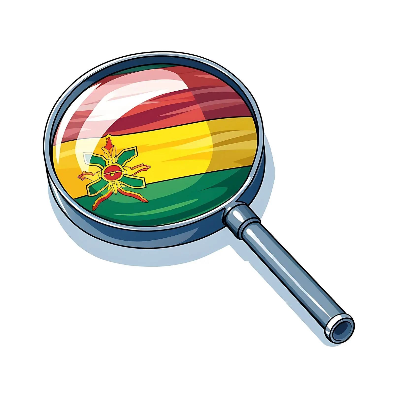 Sri Lanka Flag in Magnifying Lens – free profile image from Dotvec