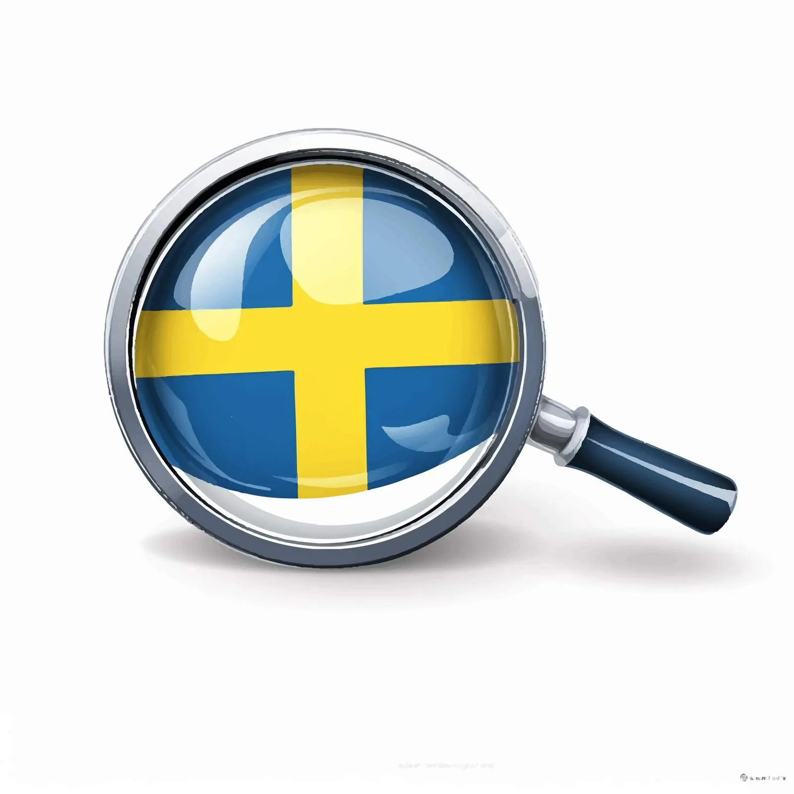 Sweden Flag in Magnifying Glass Vector — free download from Dotvec