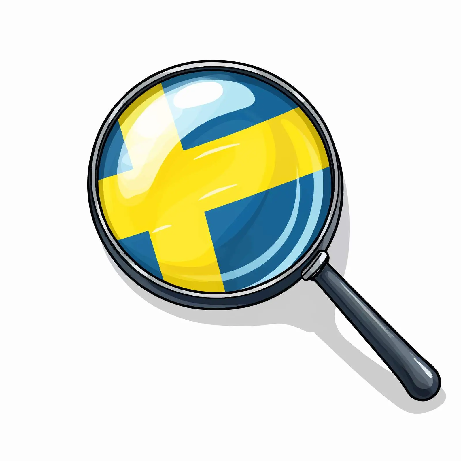 Sweden Flag in Magnifying Lens Vector — free download from Dotvec