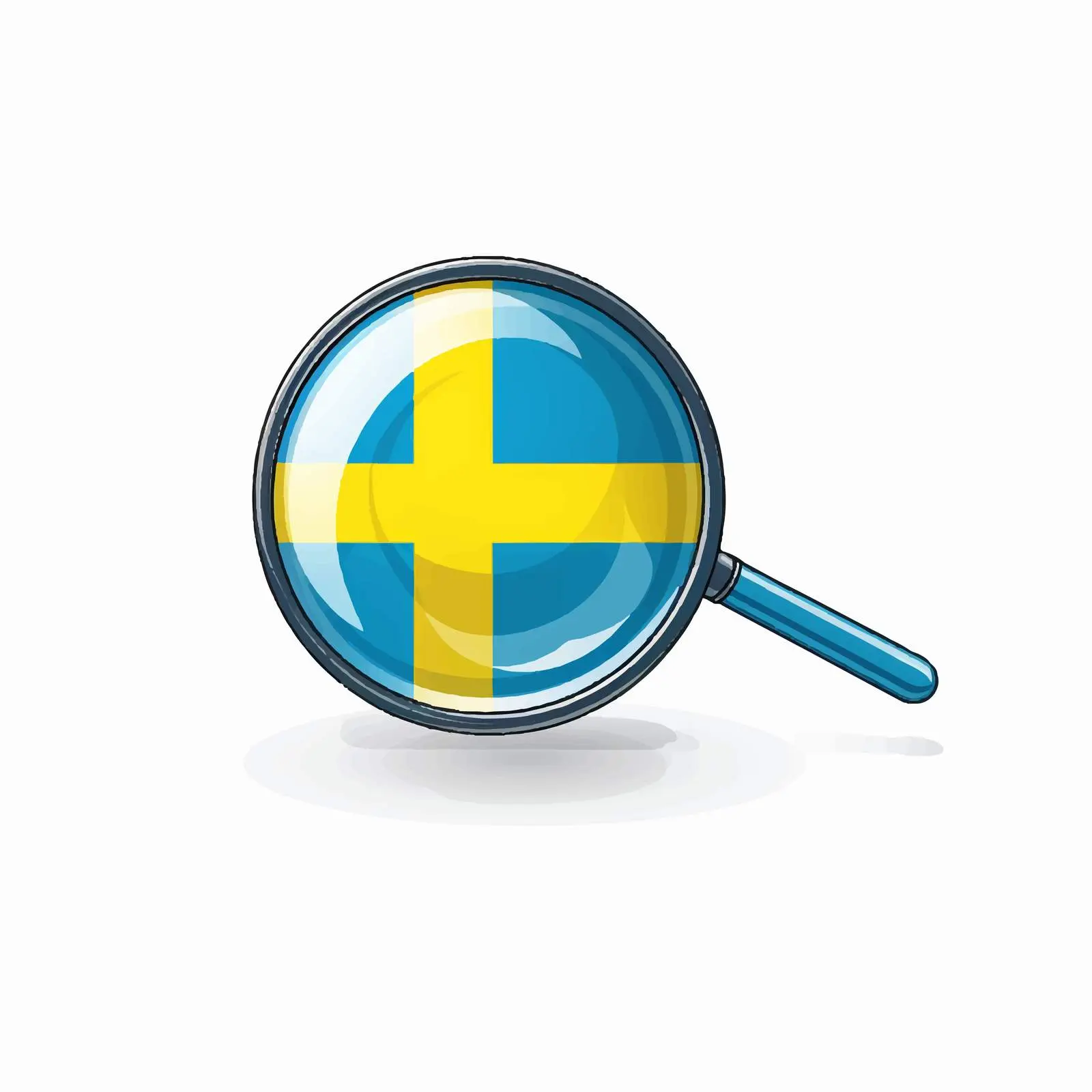Sweden Flag in Magnifying Lens Vector — free download from Dotvec