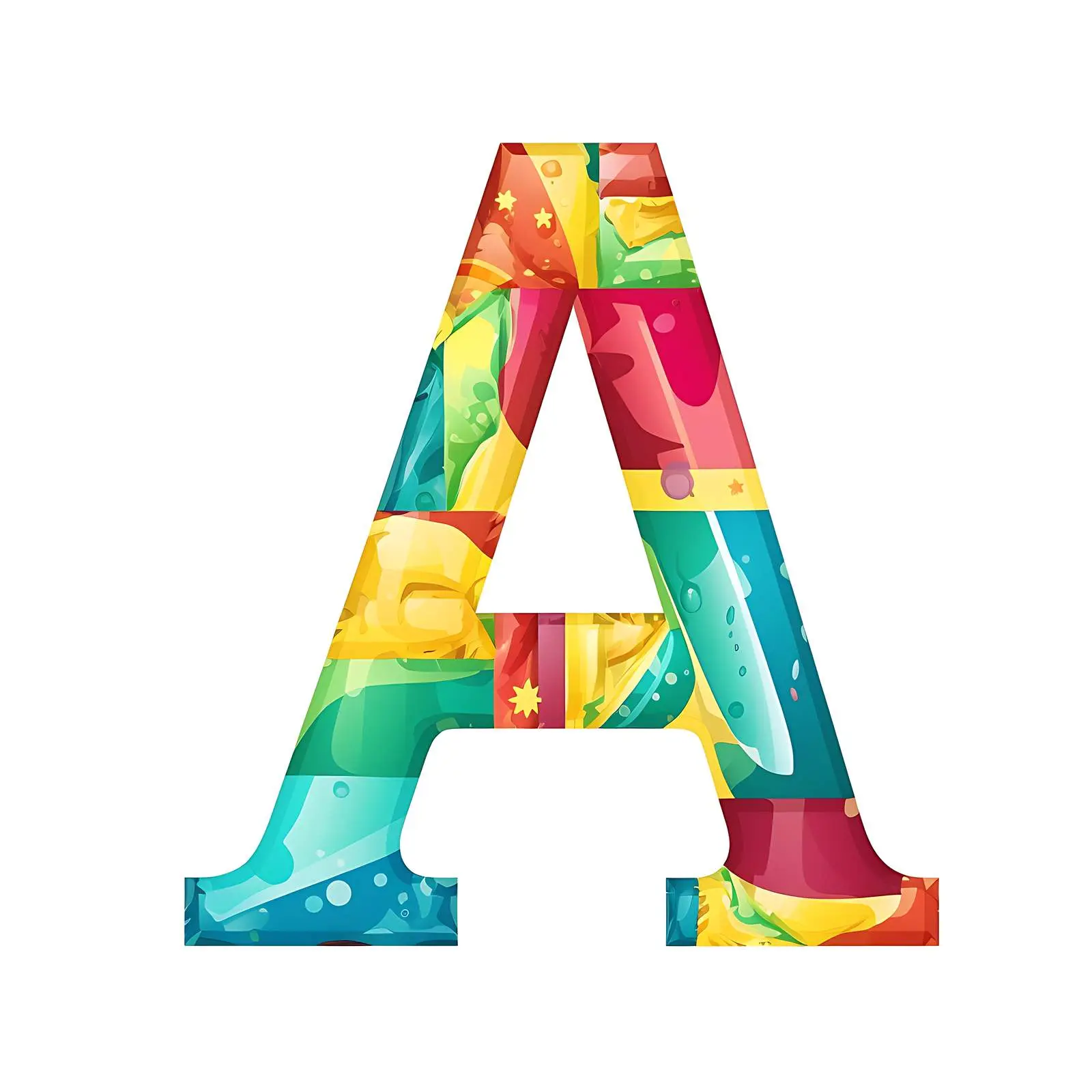 Colorful Latin Alphabet of World Countries – free visual learning image from Dotvec