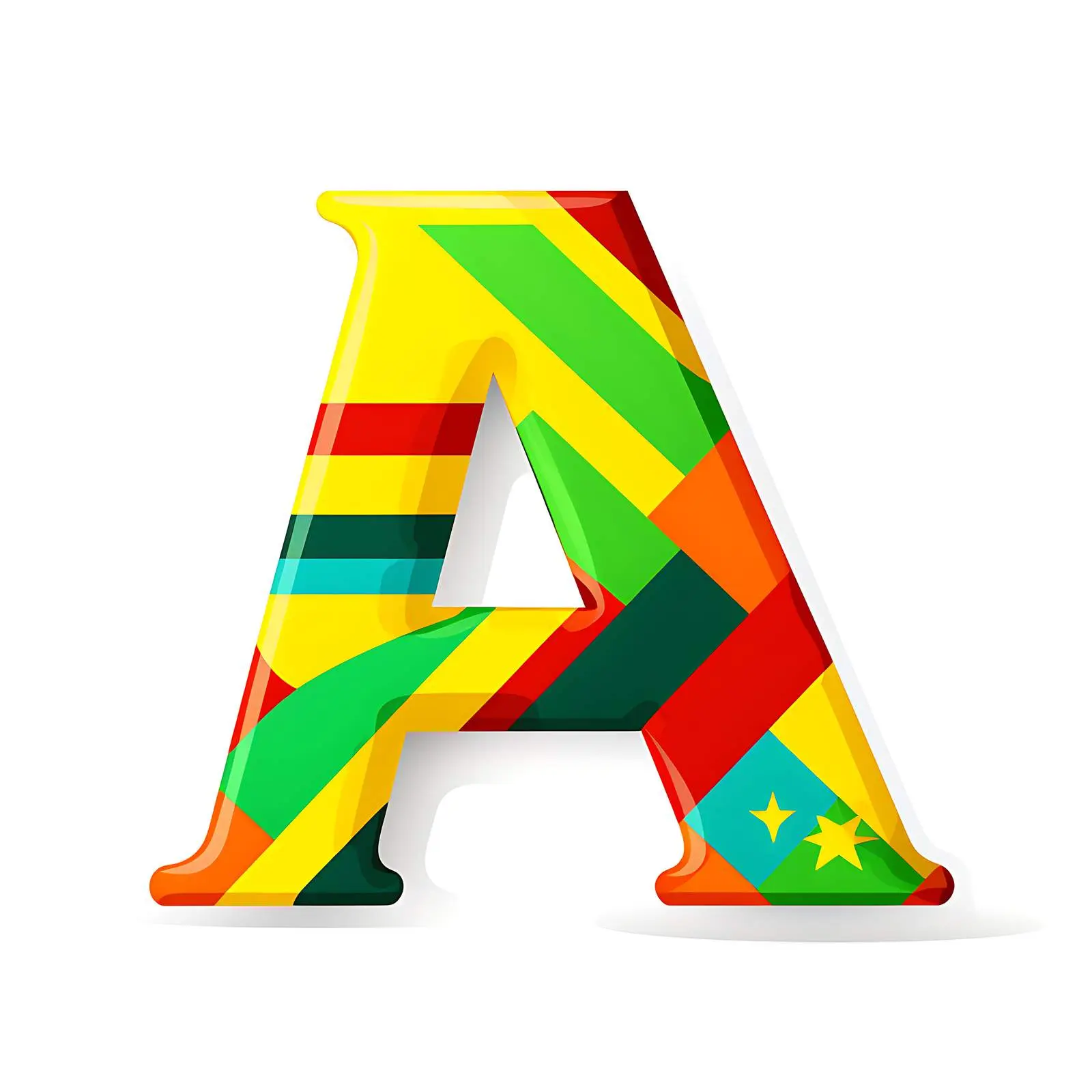 World Countries in Latin Alphabet and Colors – free infographic image from Dotvec