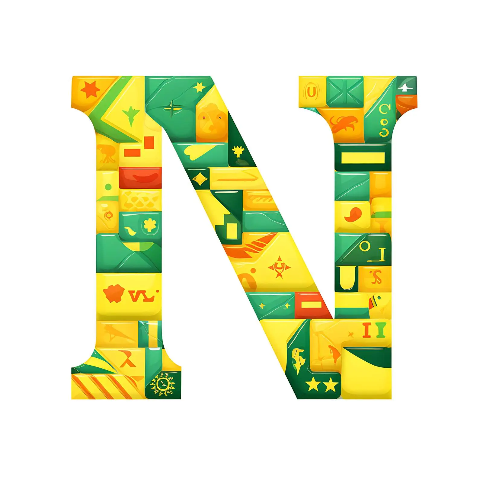 Colorful Representation of World Countries' Names – free visual learning image from Dotvec