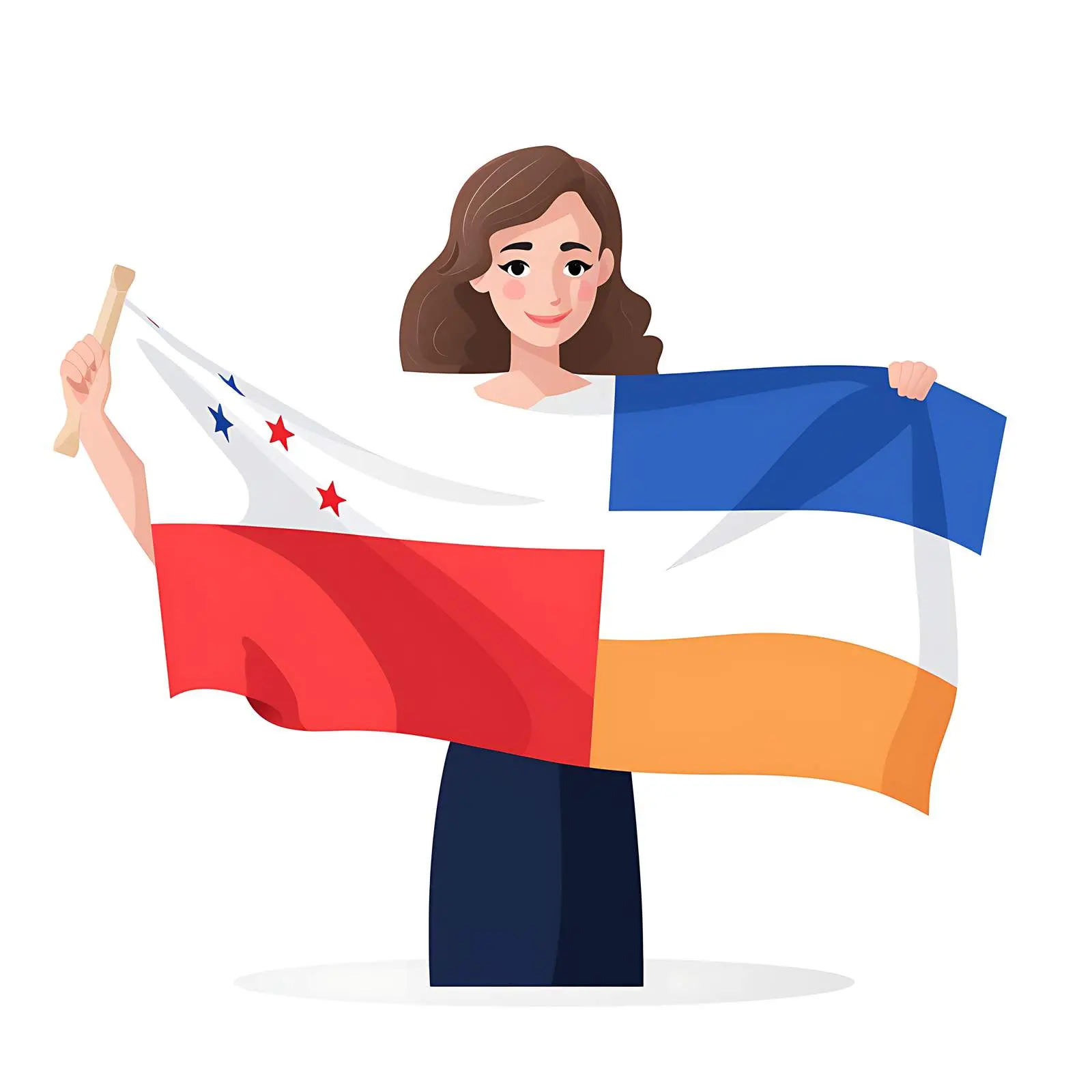 Woman Holding Flag Representing World Countries – free strength image from Dotvec