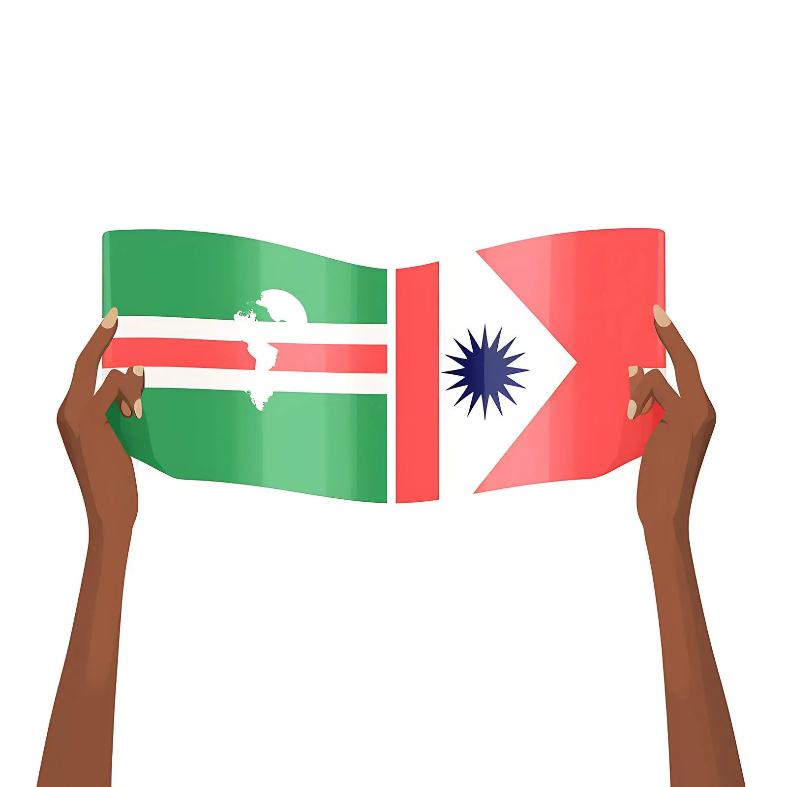 Woman Holding Flag of World Countries – free flags of the world image from Dotvec