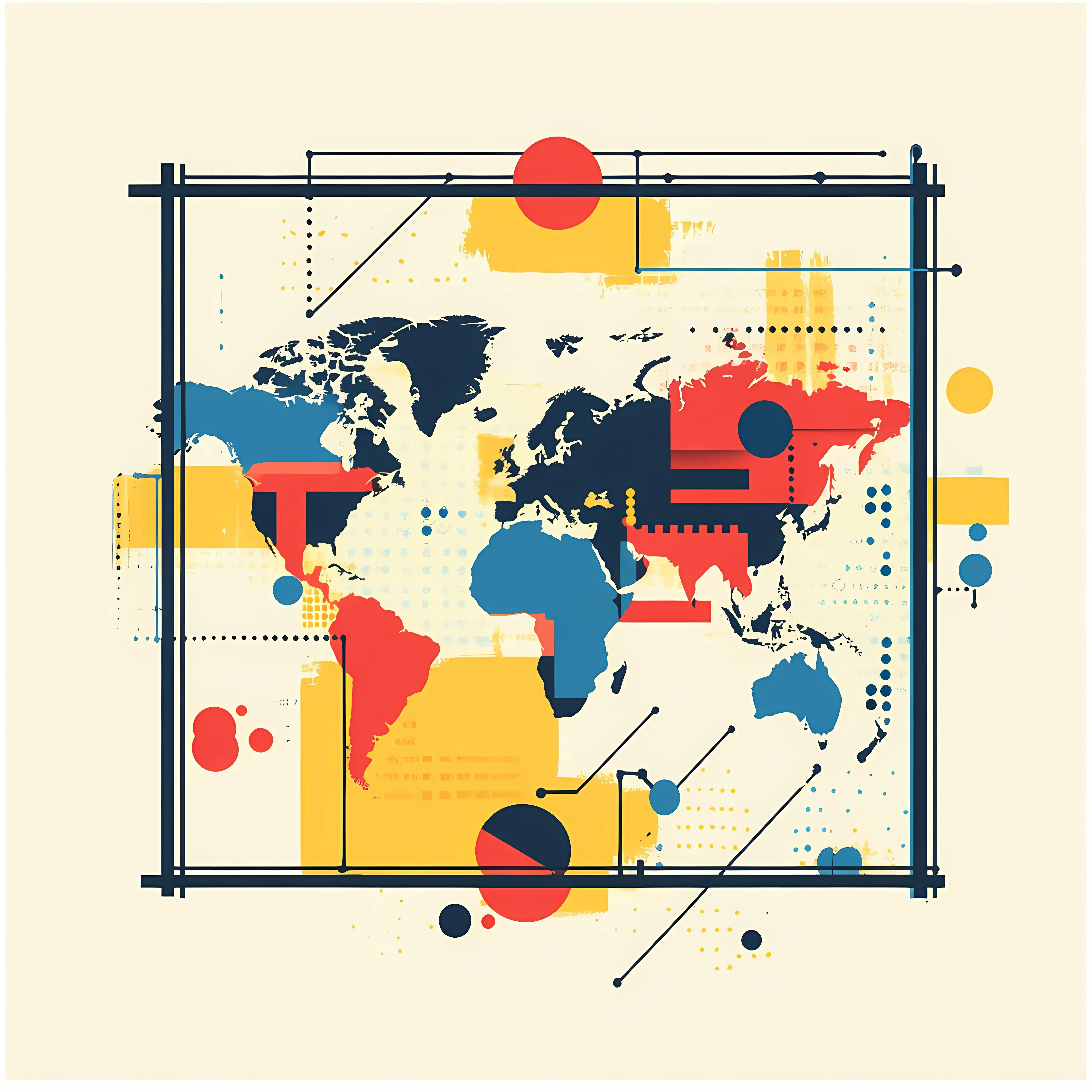 Flat Vector World Design Illustration in Frame — free download from Dotvec