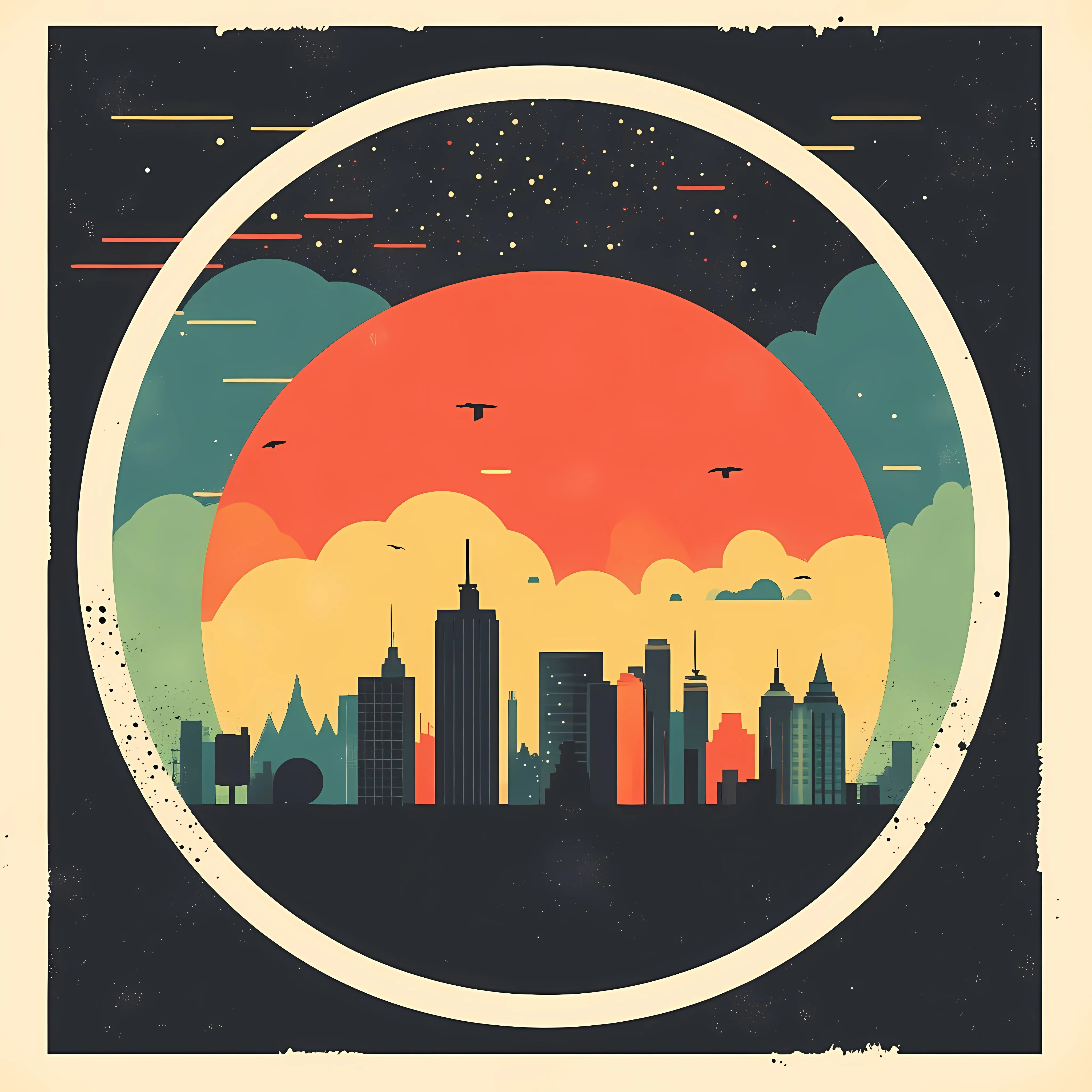 Flat Vector World Design Illustration in Frame — free download from Dotvec