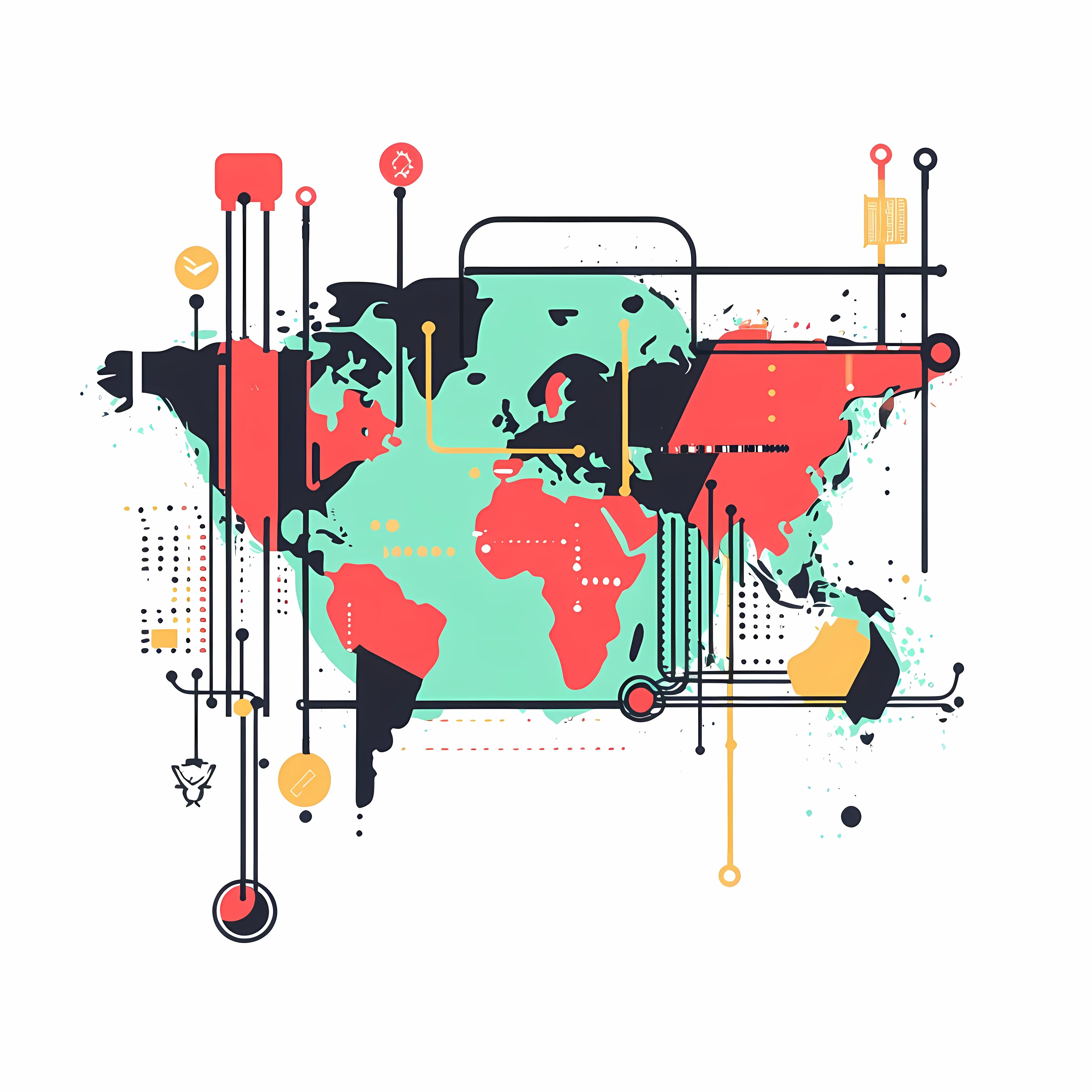 Flat Vector Illustration of Data Technology — free download from Dotvec