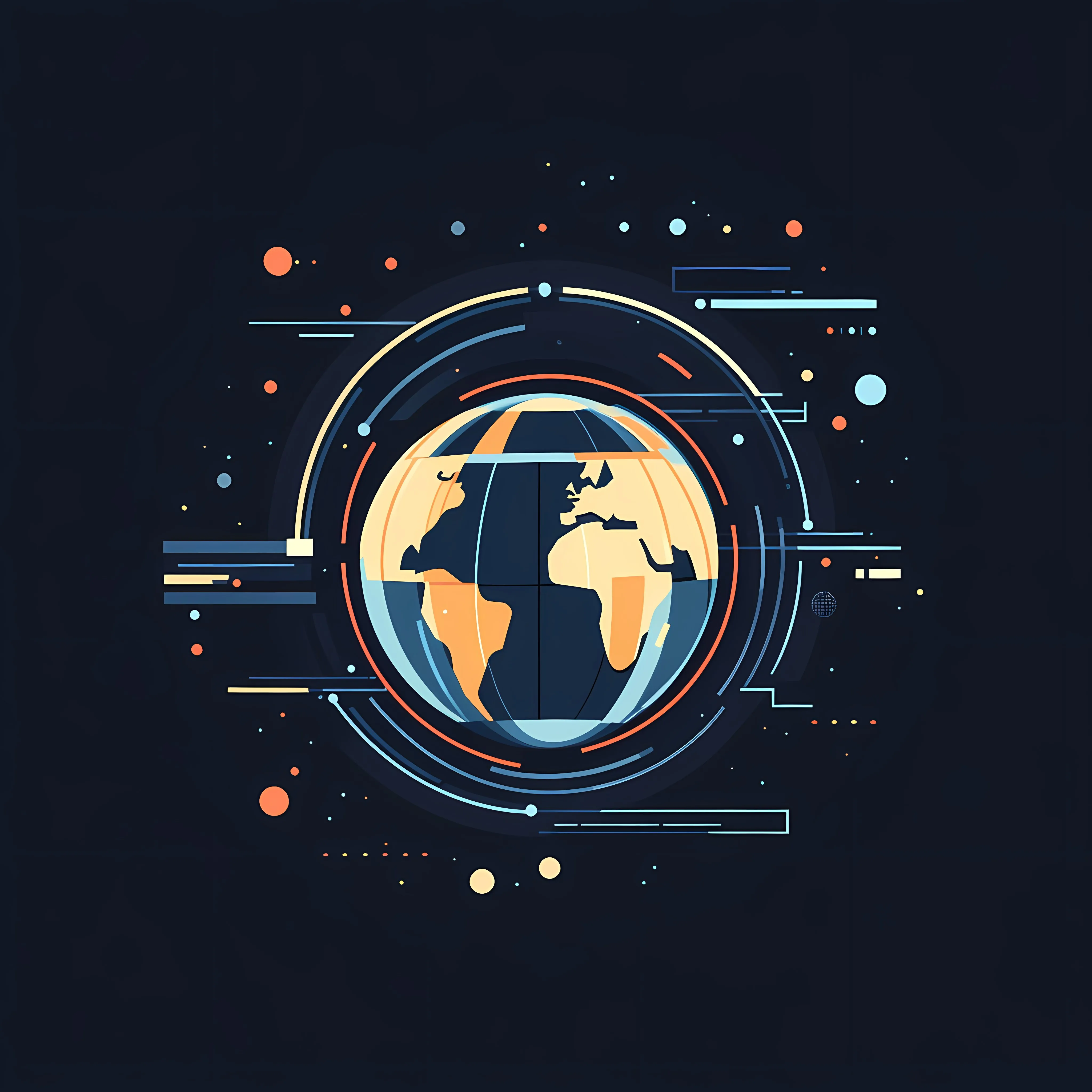 Data Technology World File Vector Illustration – free flat vector design image from Dotvec