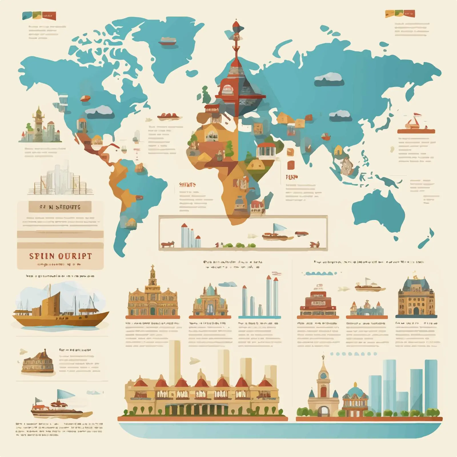Colorful World Infographic Vector Illustration – free statistics image from Dotvec