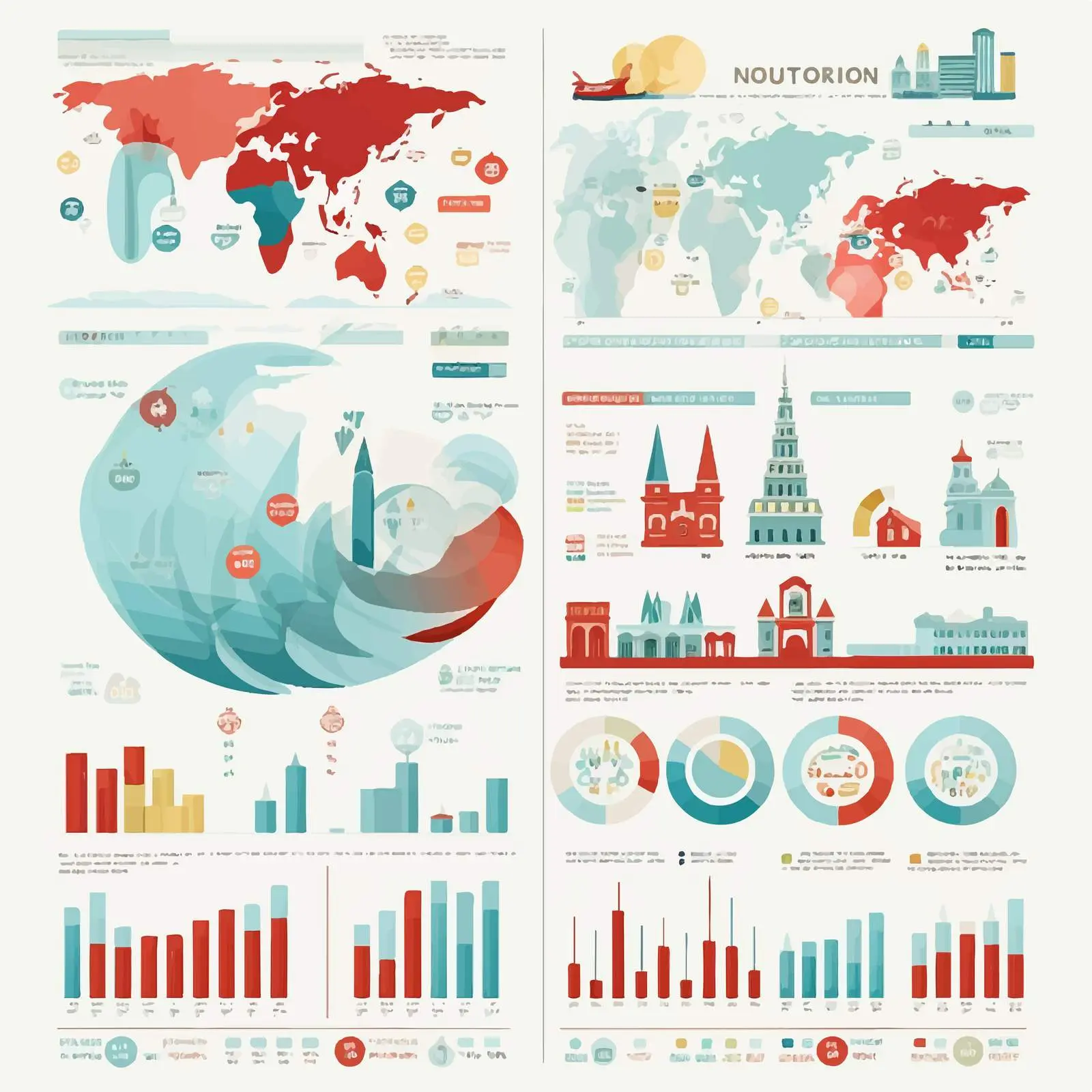 World Infographic Vector Illustration Cartoon Design – free statistics image from Dotvec