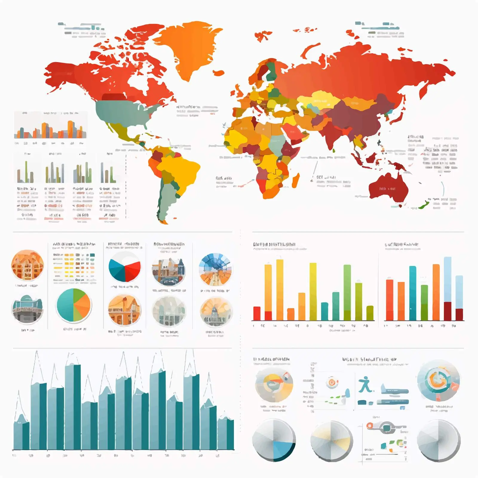 Cartoon World Infographic Vector Illustration – free statistics image from Dotvec