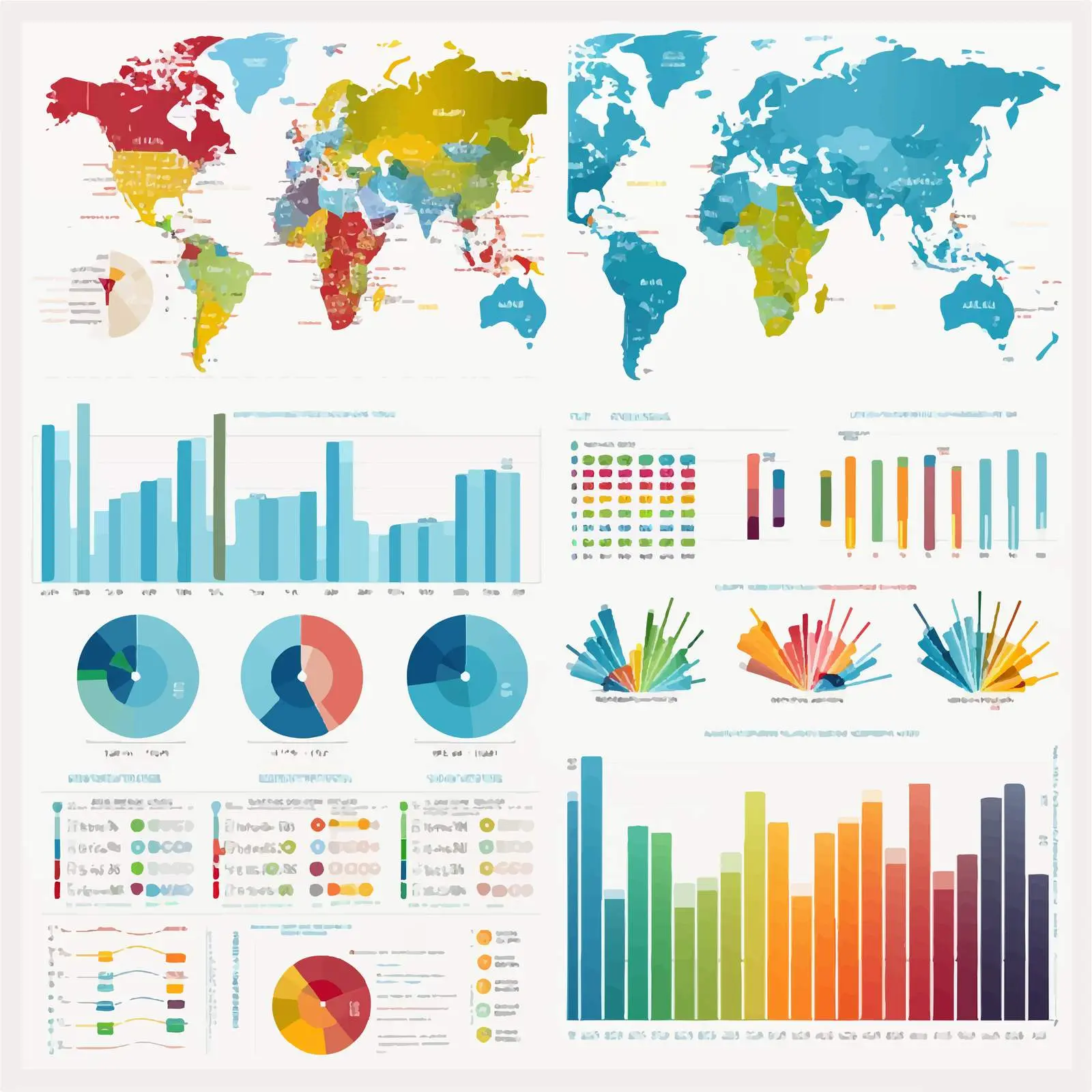 World Infographic Vector Illustration Design – free statistics image from Dotvec
