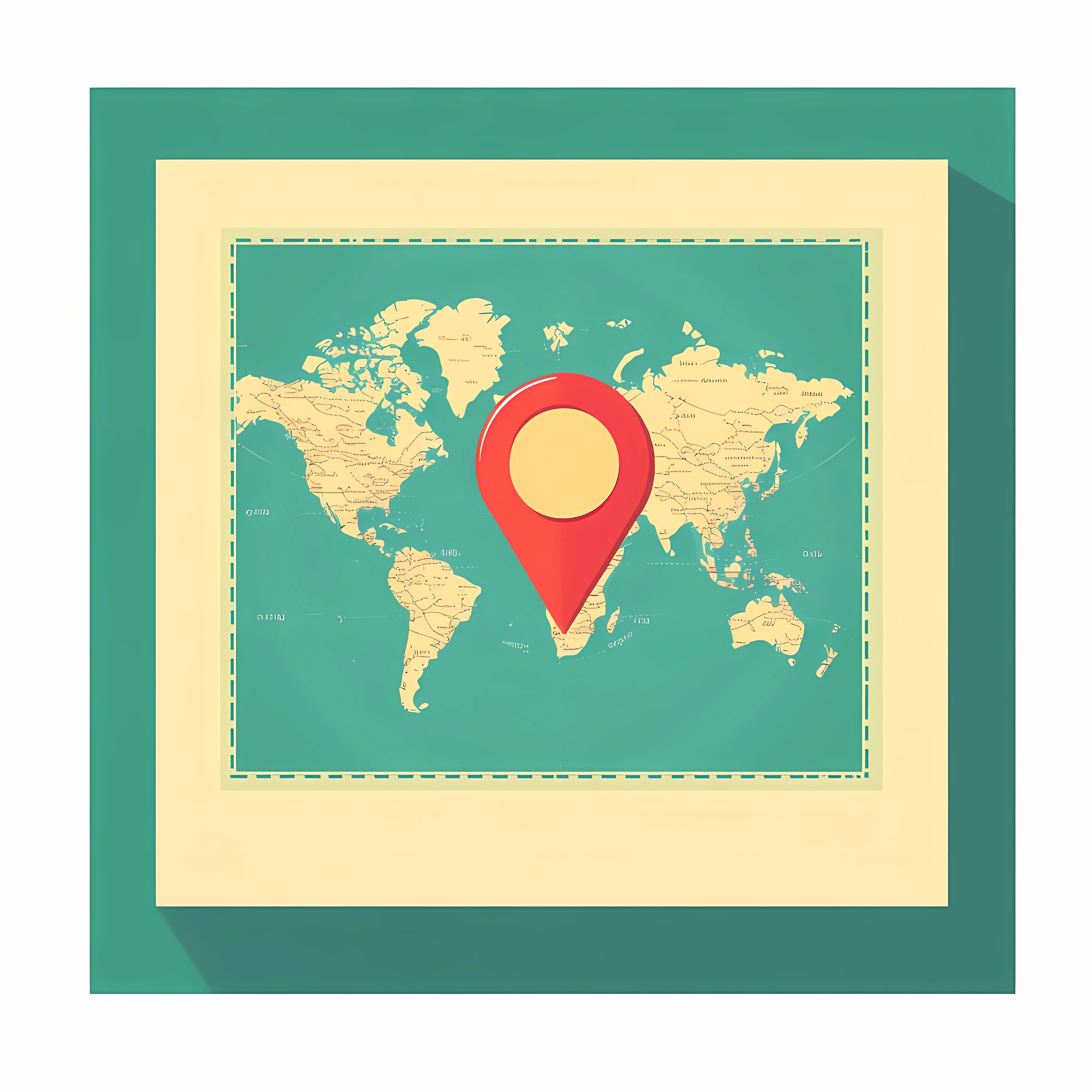 Flat Vector World Maps with Navigation Pins — free download from Dotvec