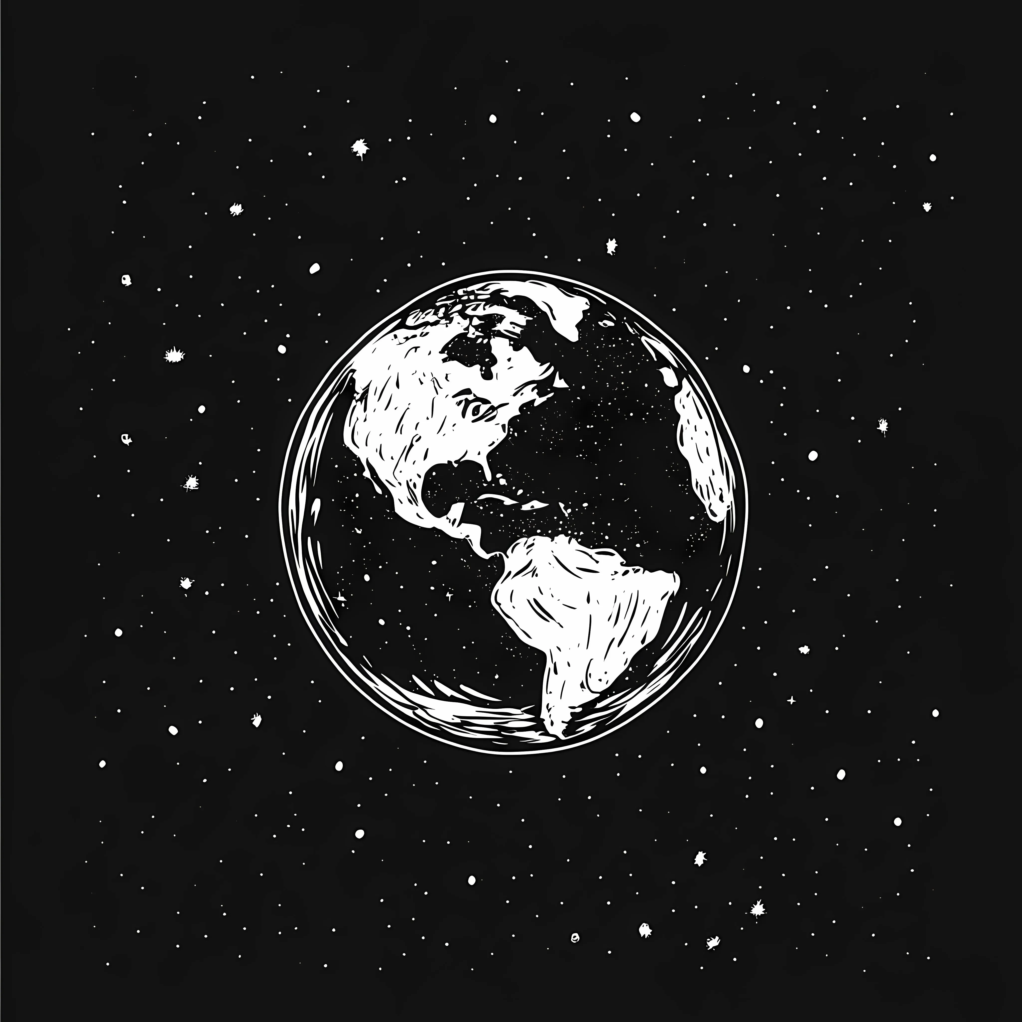Flat Vector Illustration of Earth Icon – free rounded image from Dotvec
