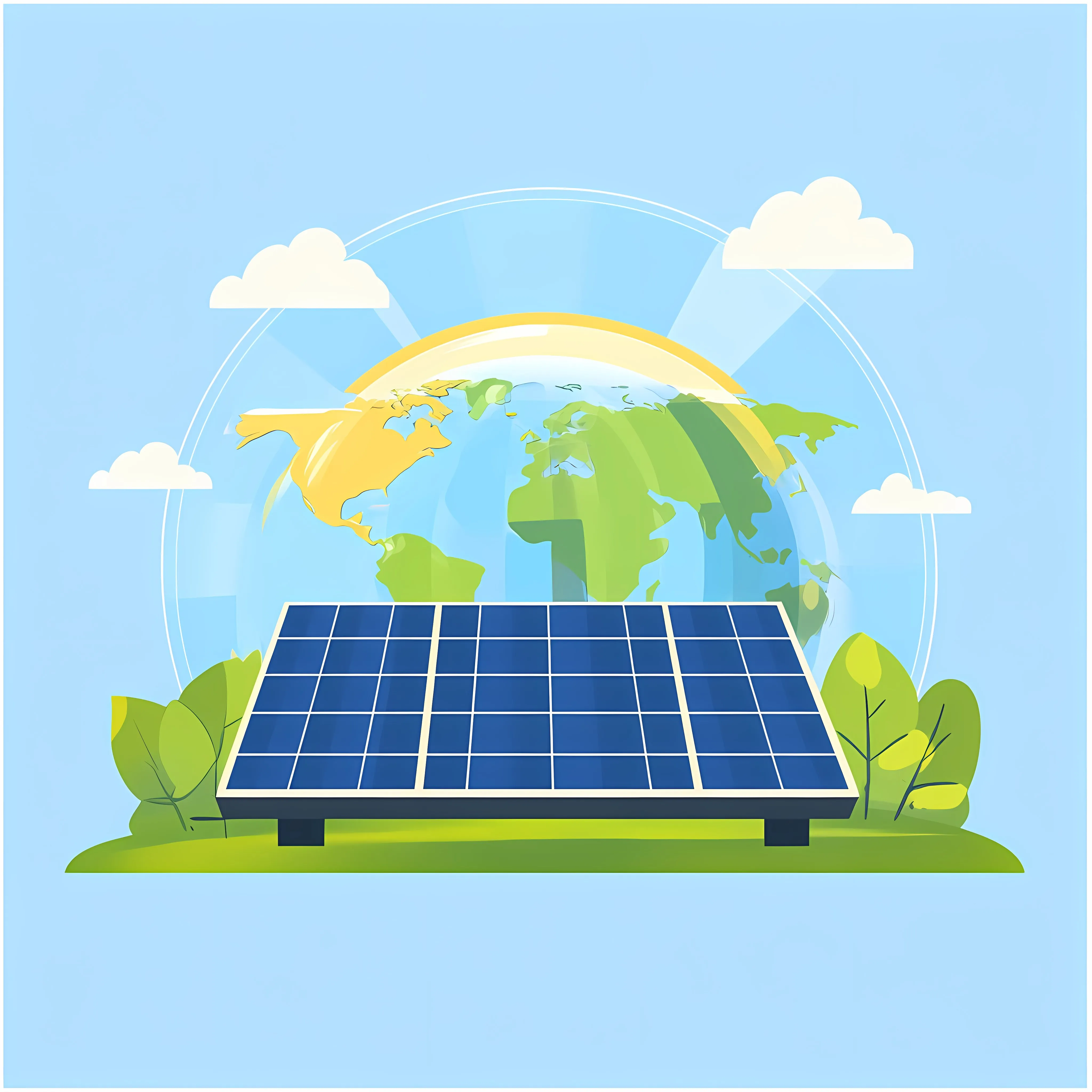 Flat Vector Illustration of Solar Renewable Energy — free download from Dotvec