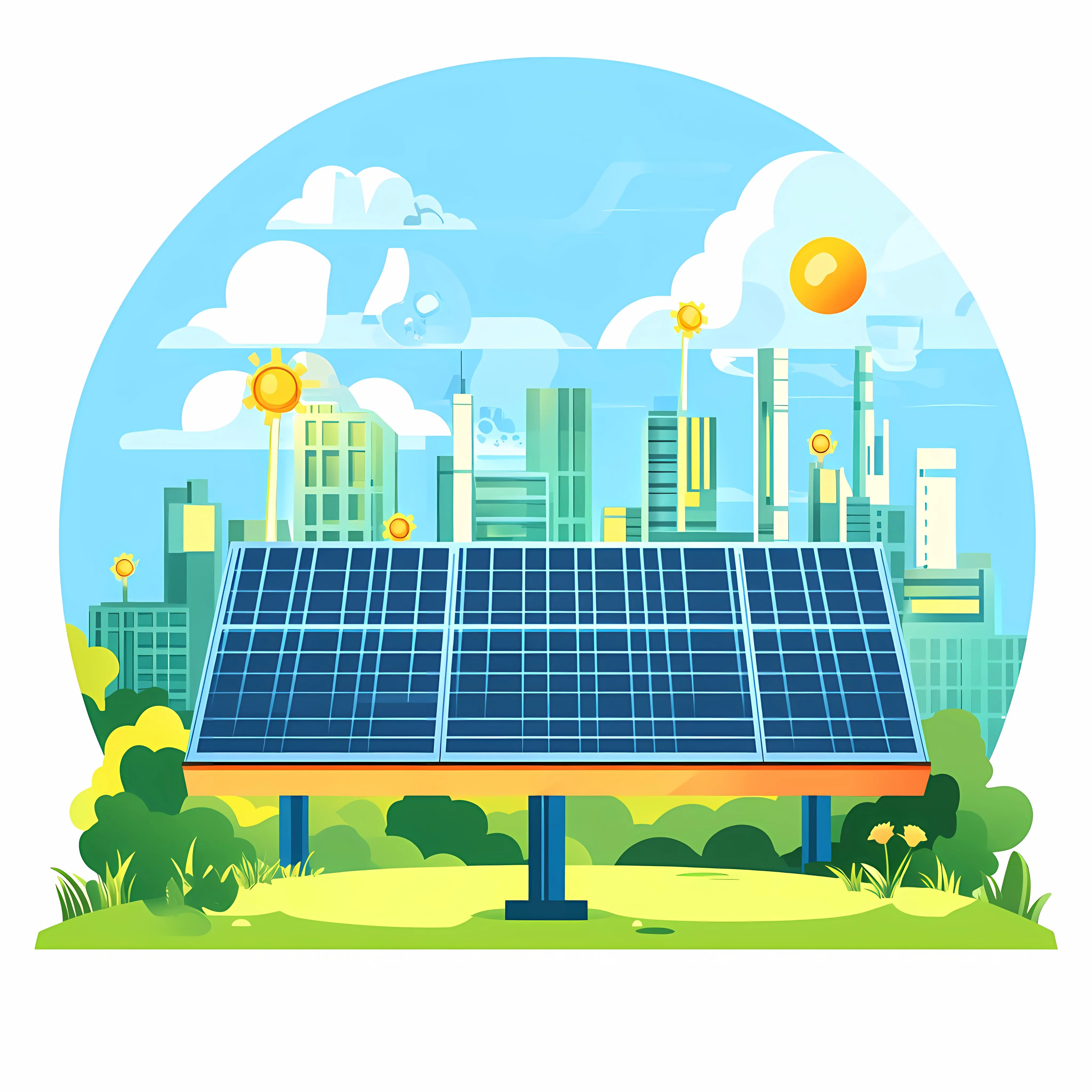 World Solar Renewable Energy Vector Illustration – free photovoltaic image from Dotvec