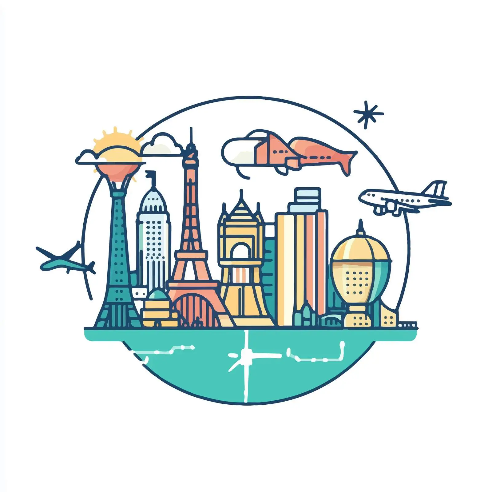 World Tourism Day Icon Flat Vector Illustration — free download from Dotvec