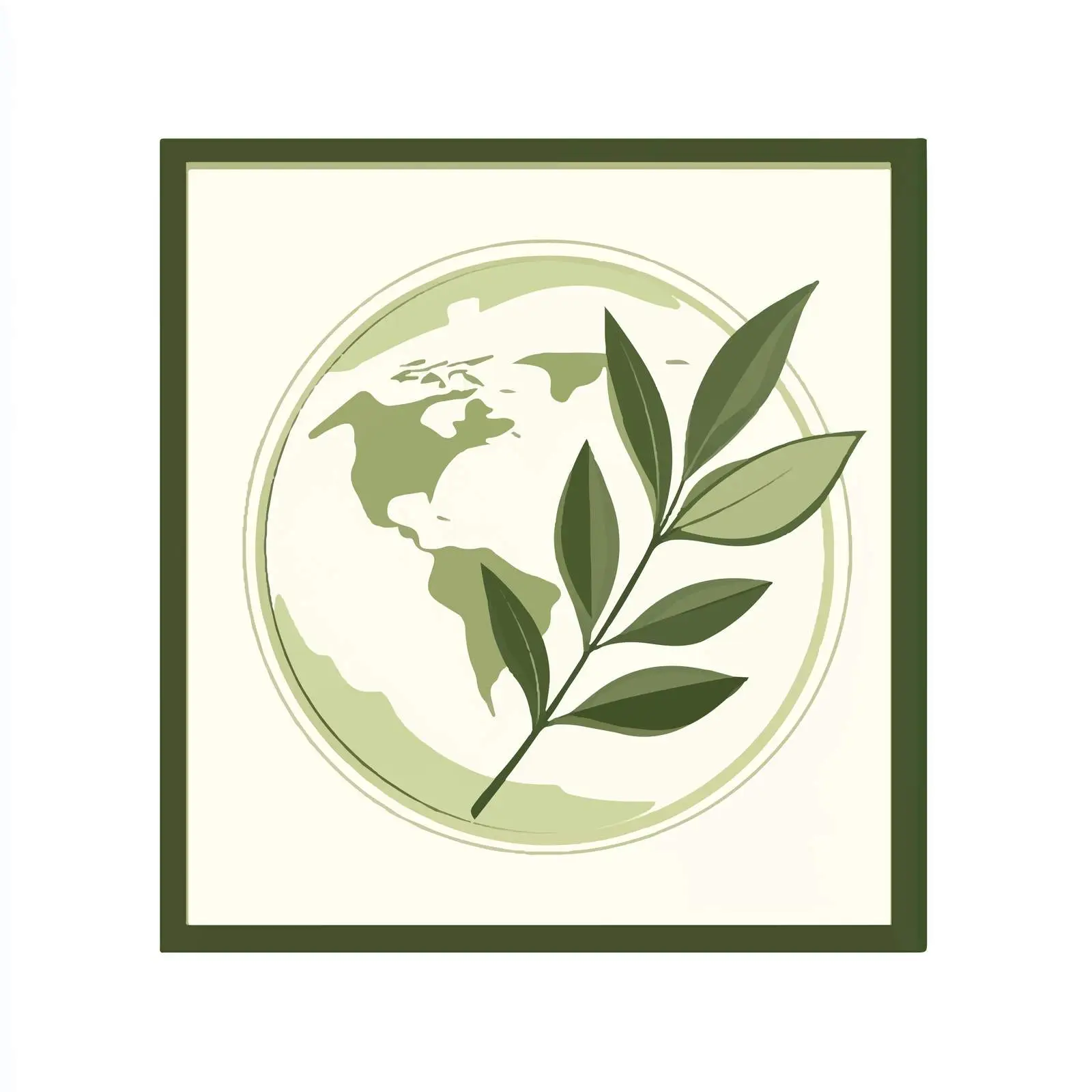 World Peace Illustration with Olive Branch Vector — free download from Dotvec