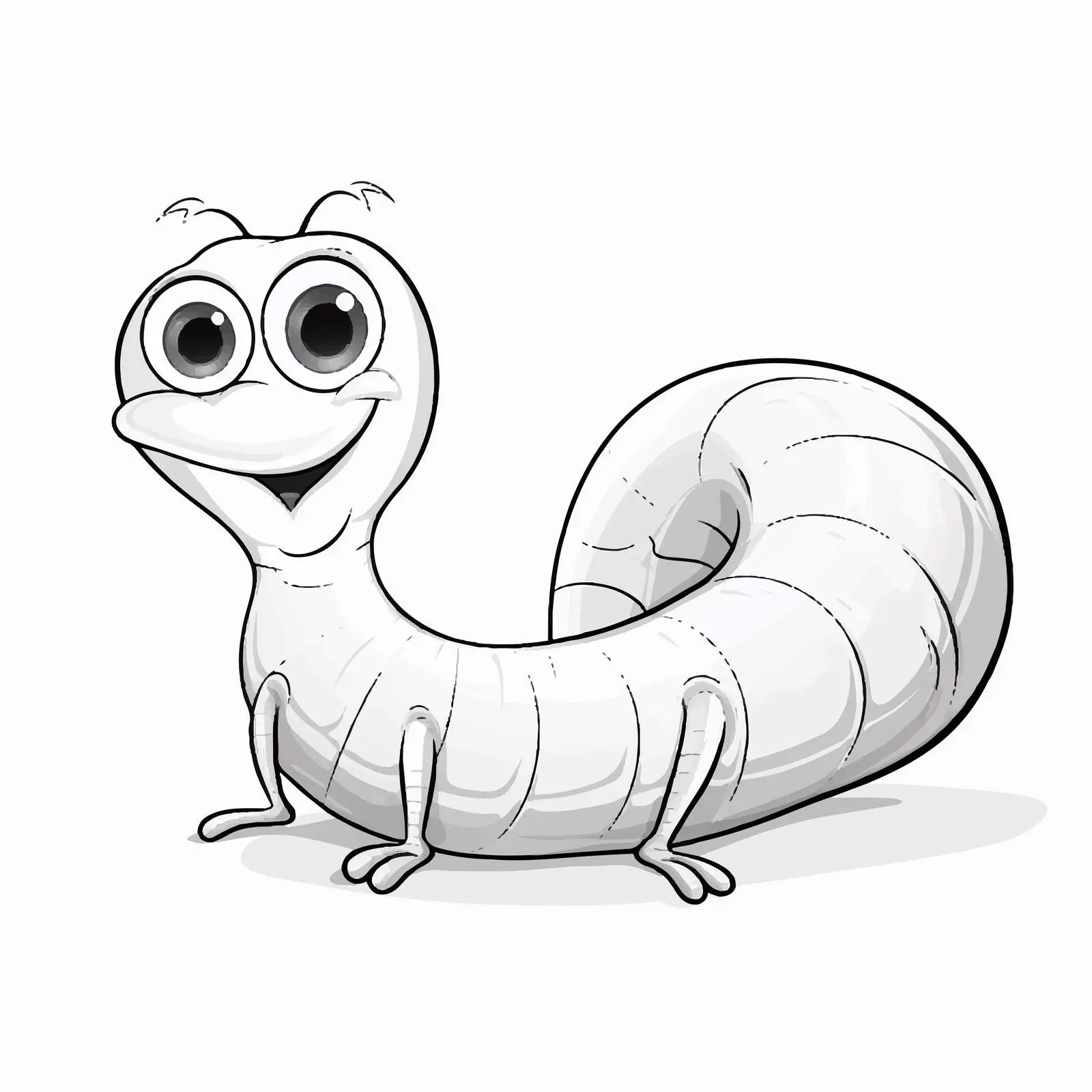 Cartoon Worm Vector Illustration Isolated — free download from Dotvec