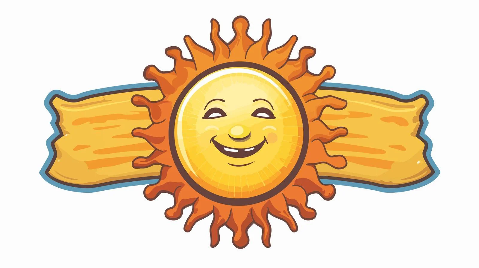 Vintage Sun Face Sticker