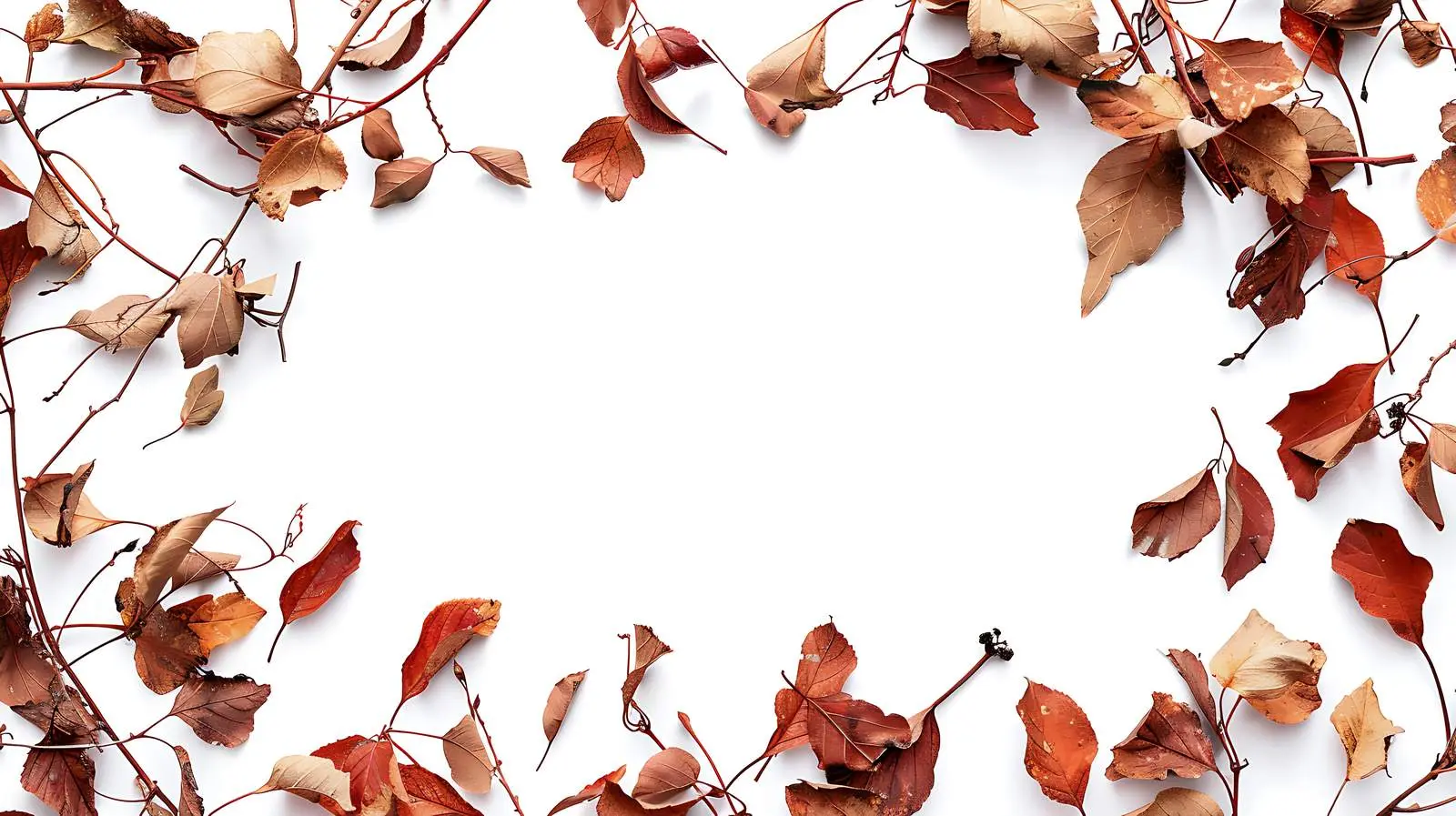 Natural Dry Leaves and Branches Wreath — free download from Dotvec