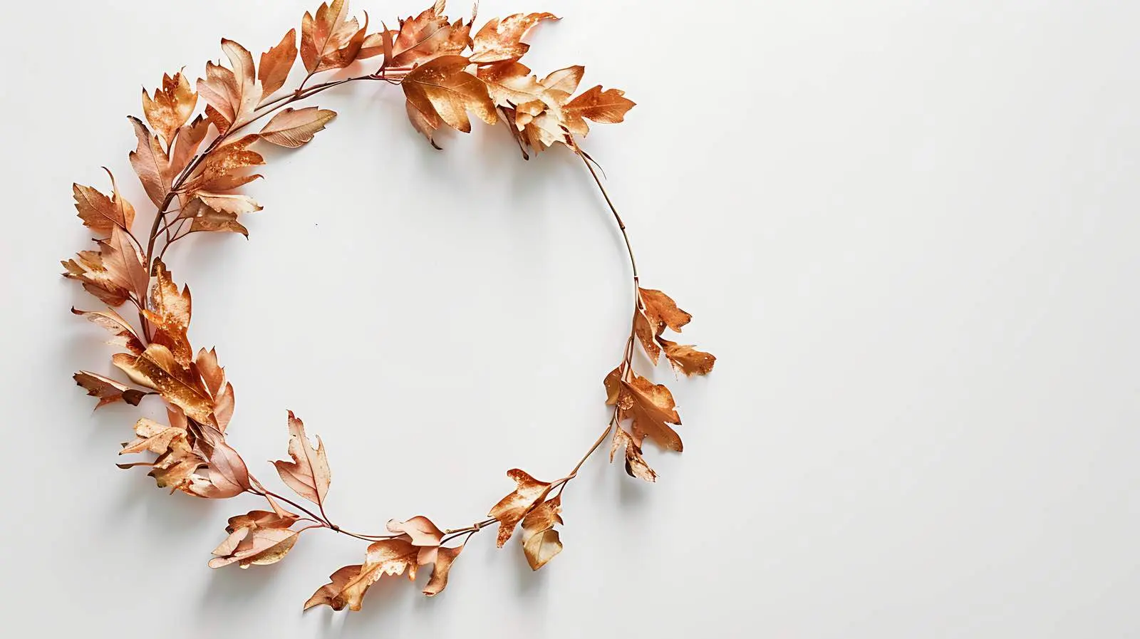 Dried Leaves and Branches Wreath Frame — free download from Dotvec