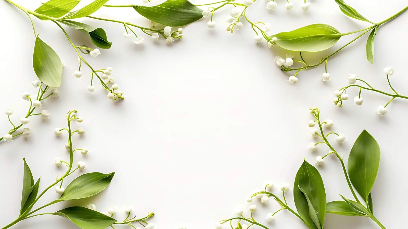 Elegant Wreath Frame with Lily of the Valley — free download from Dotvec