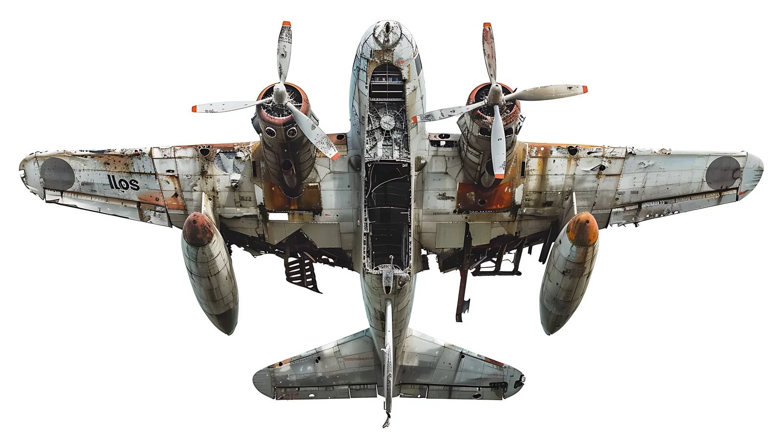 Remains of Polish WWII Bomber Aerial View — free download from Dotvec