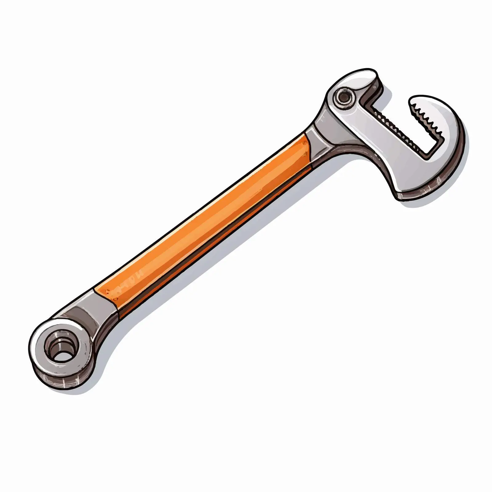 Vector Wrench Illustration on White Background — free download from Dotvec